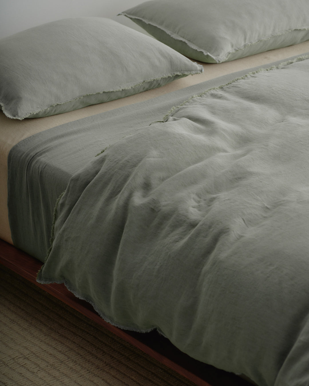 Linen Duvet Cover | Oceanic Green Blue