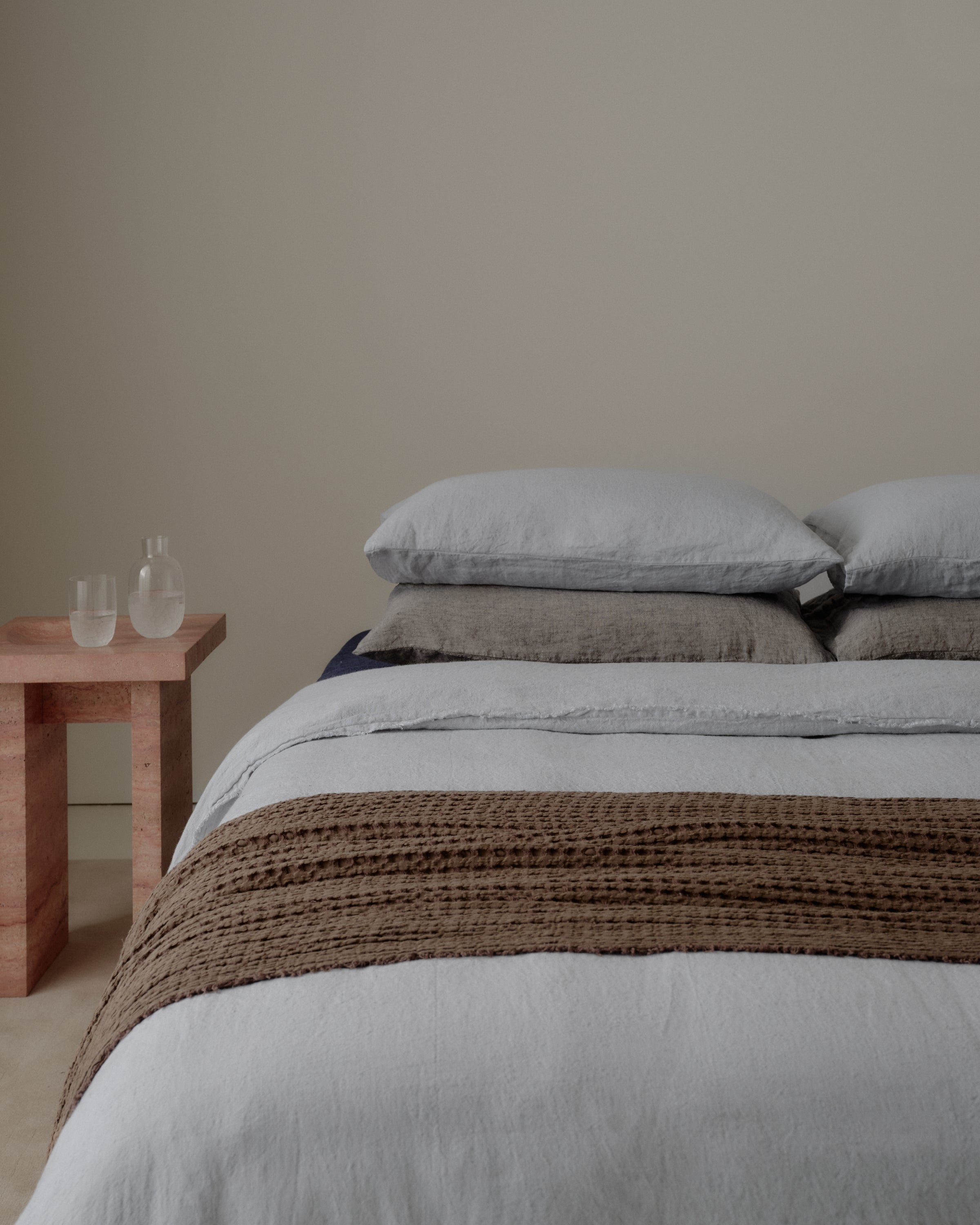 Basix Linen Pillowcase - Fog