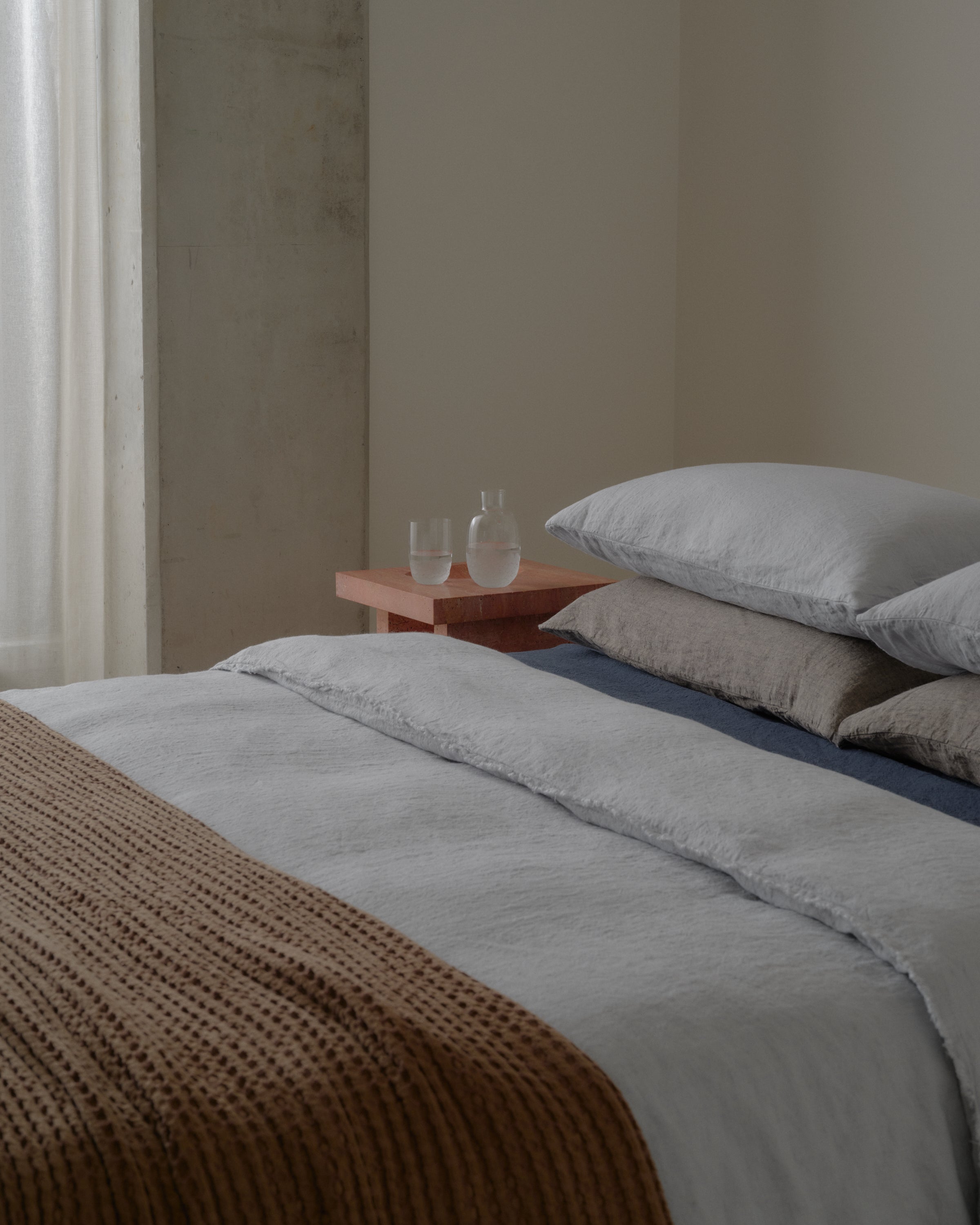 Basix Linen Pillowcase - Fog
