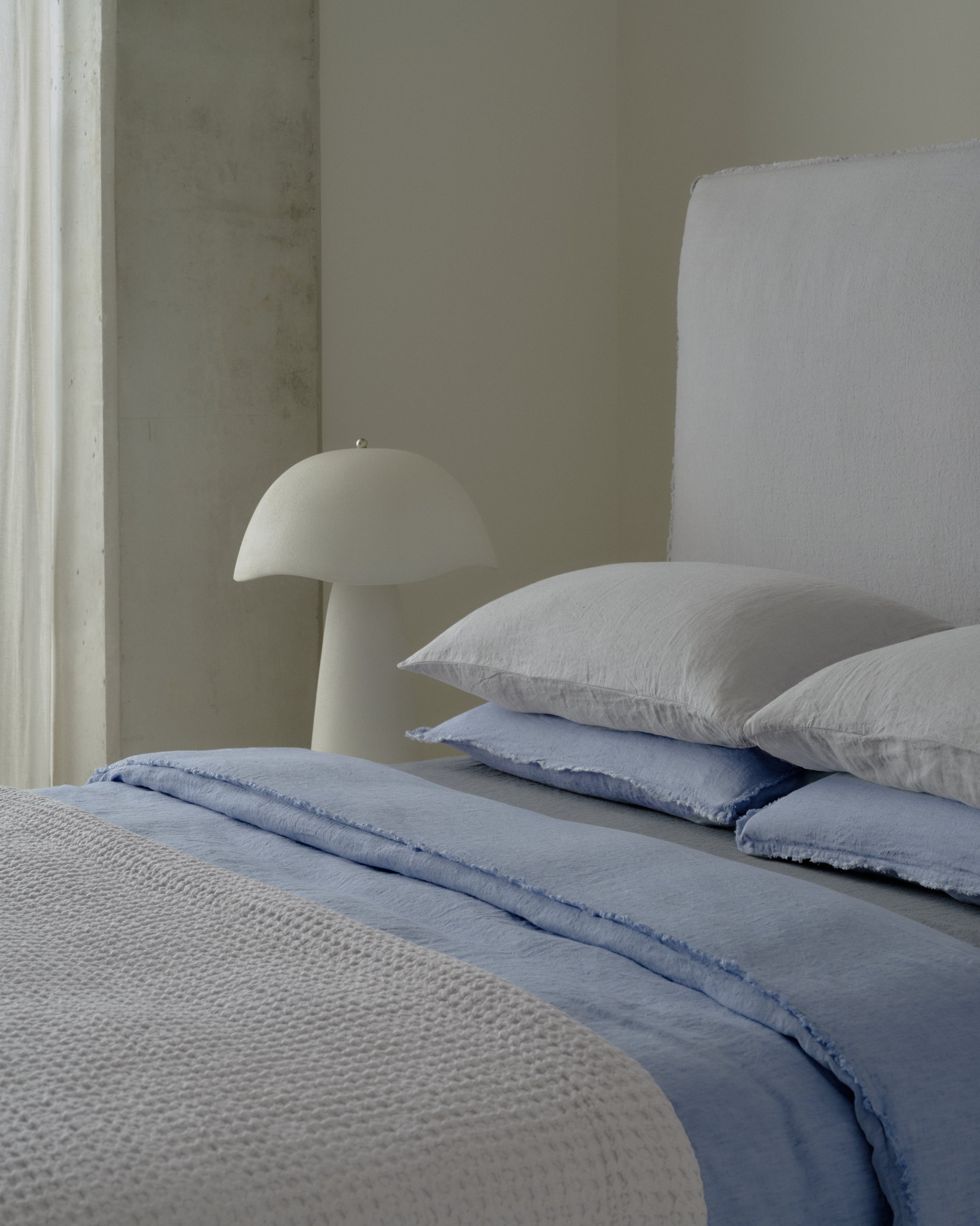 Flocca Linen Blanket - Fog