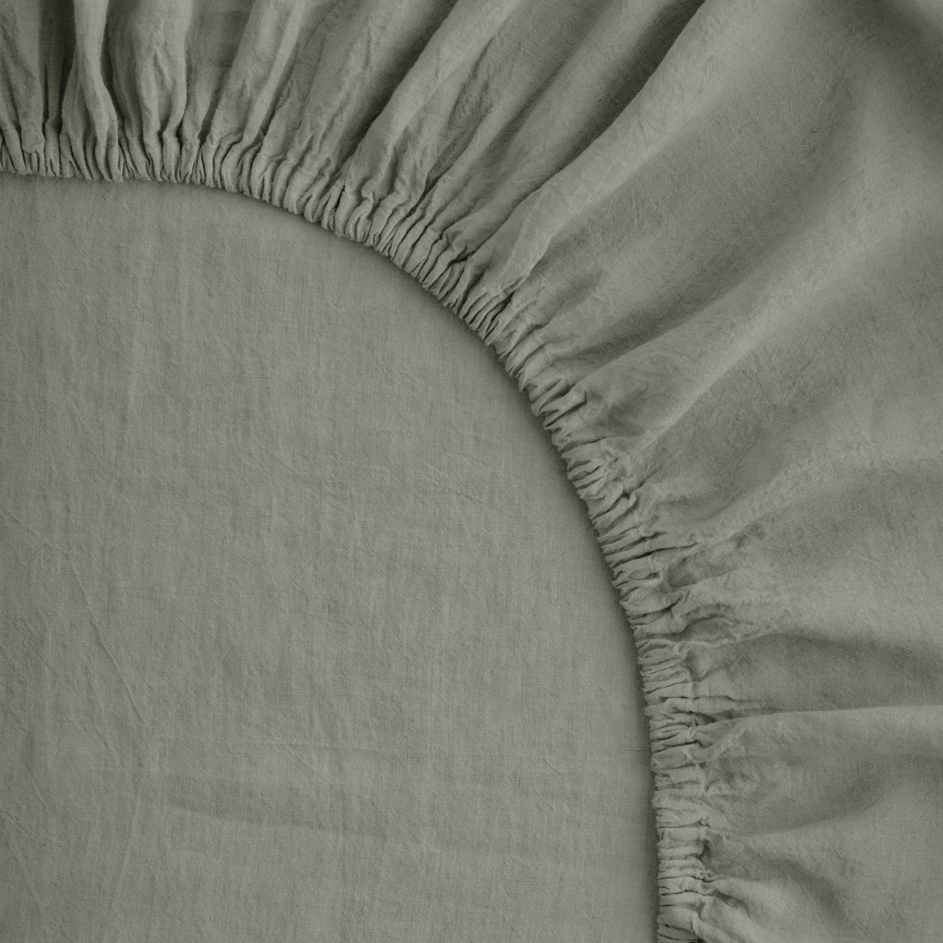 Basix Linen Fitted Sheet - Argent