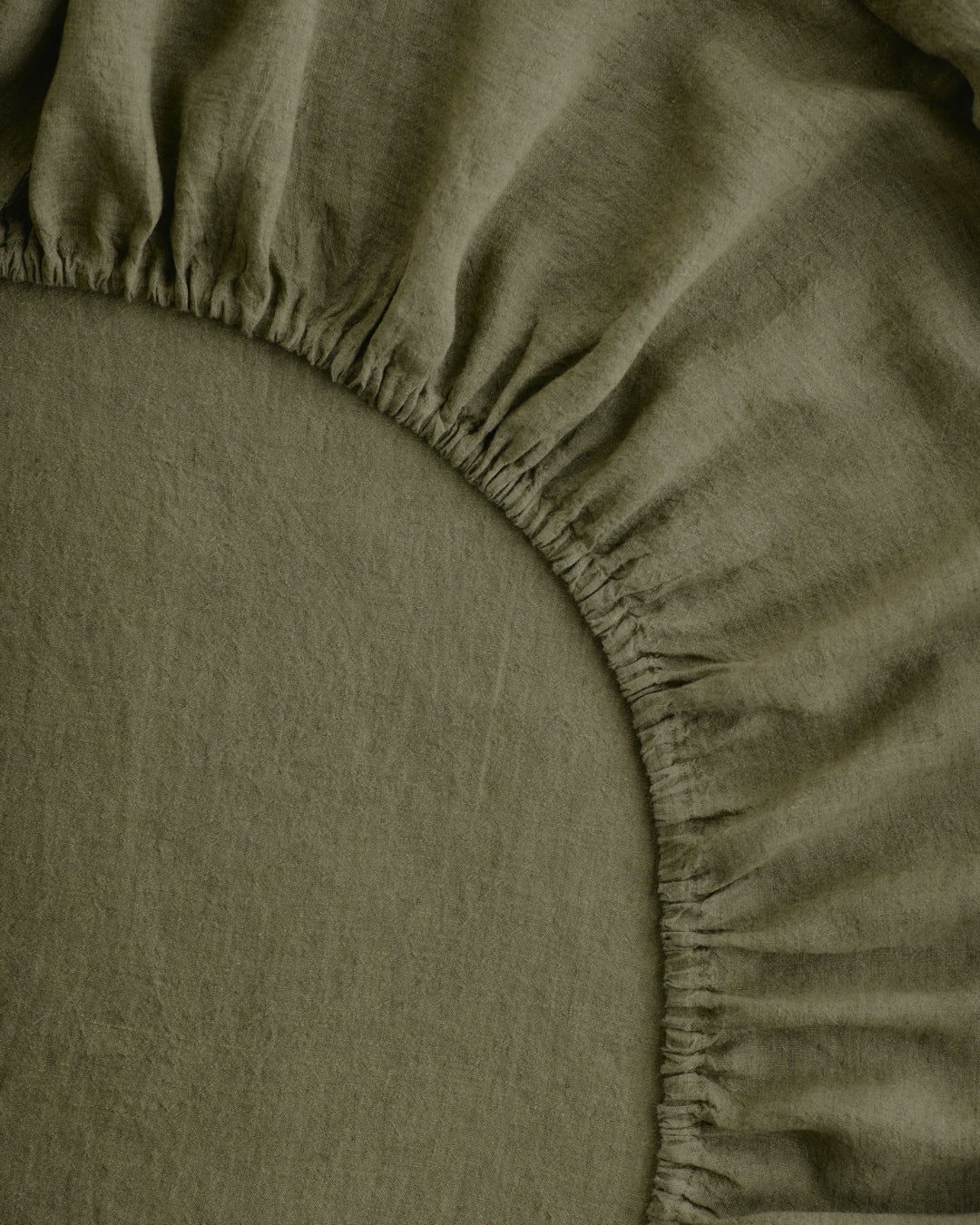 Linen Fitted Sheet | Deep Khaki