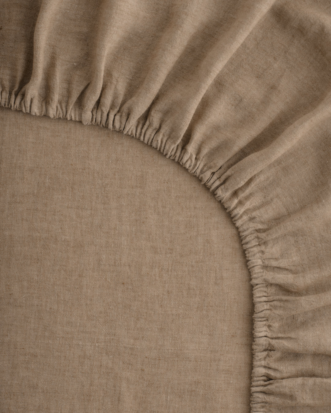 Linen Fitted Sheet | Toffee Brown