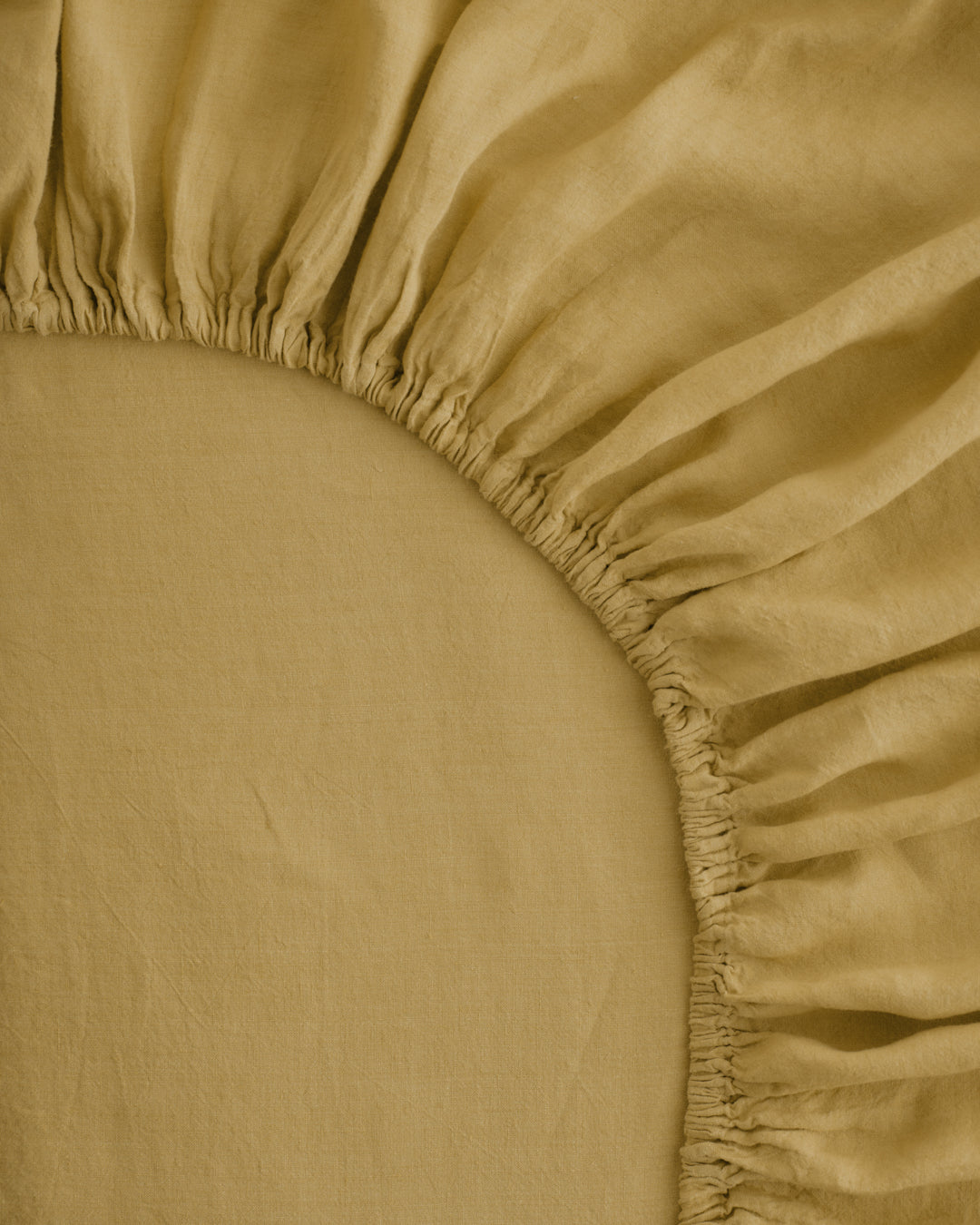 Linen Fitted Sheet | Muted Gold