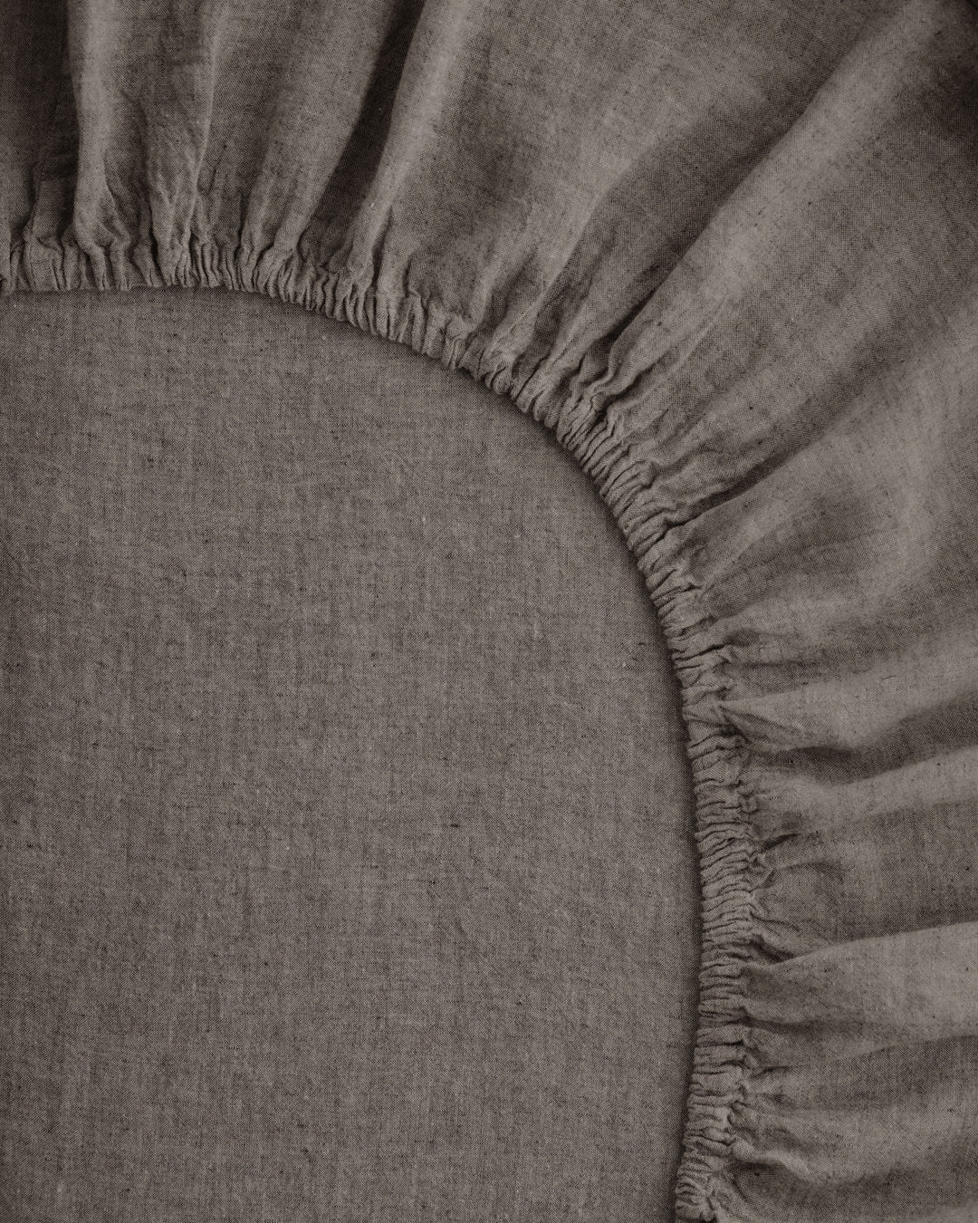 Linen Fitted Sheet | Muted Black