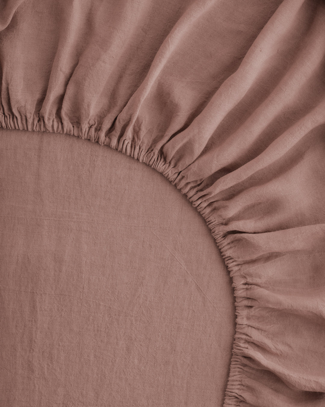 Linen Fitted Sheet | Clay Pink