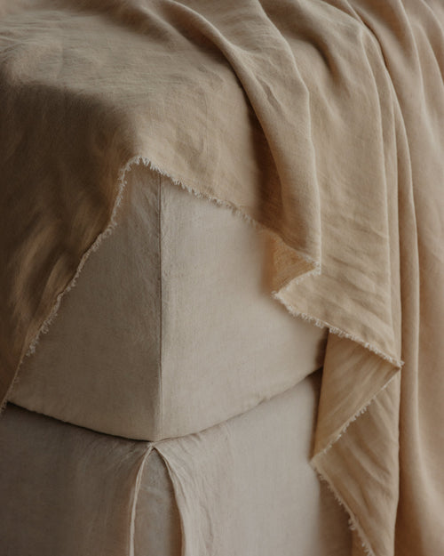Linen Fitted Sheet | Sandy Color