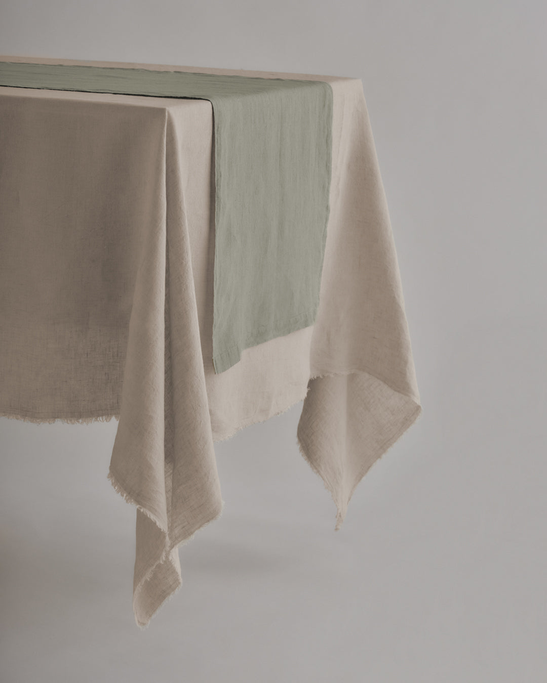 Linen Table Runner | Silvery Sage