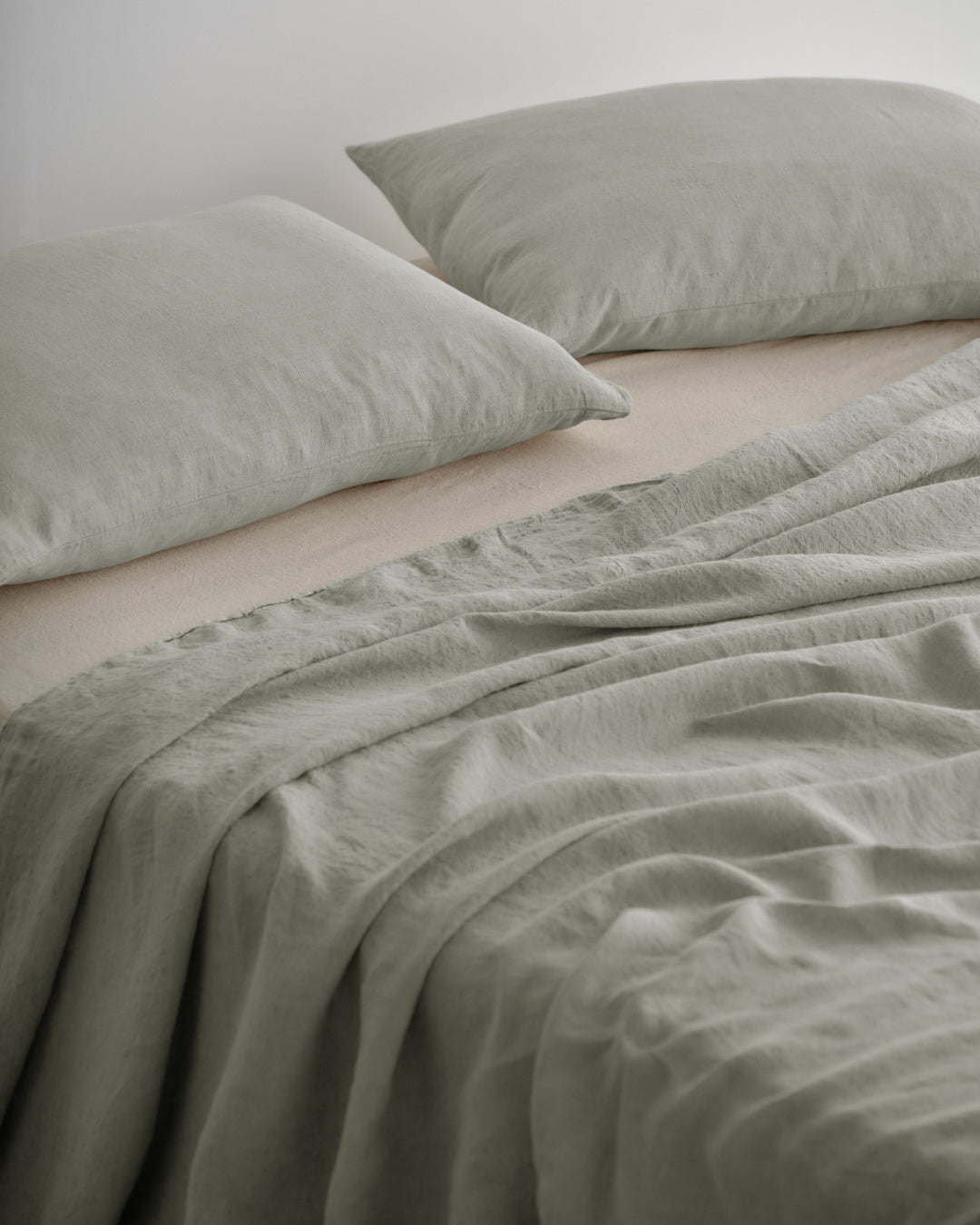 Linen Flat Sheet | Silvery Sage