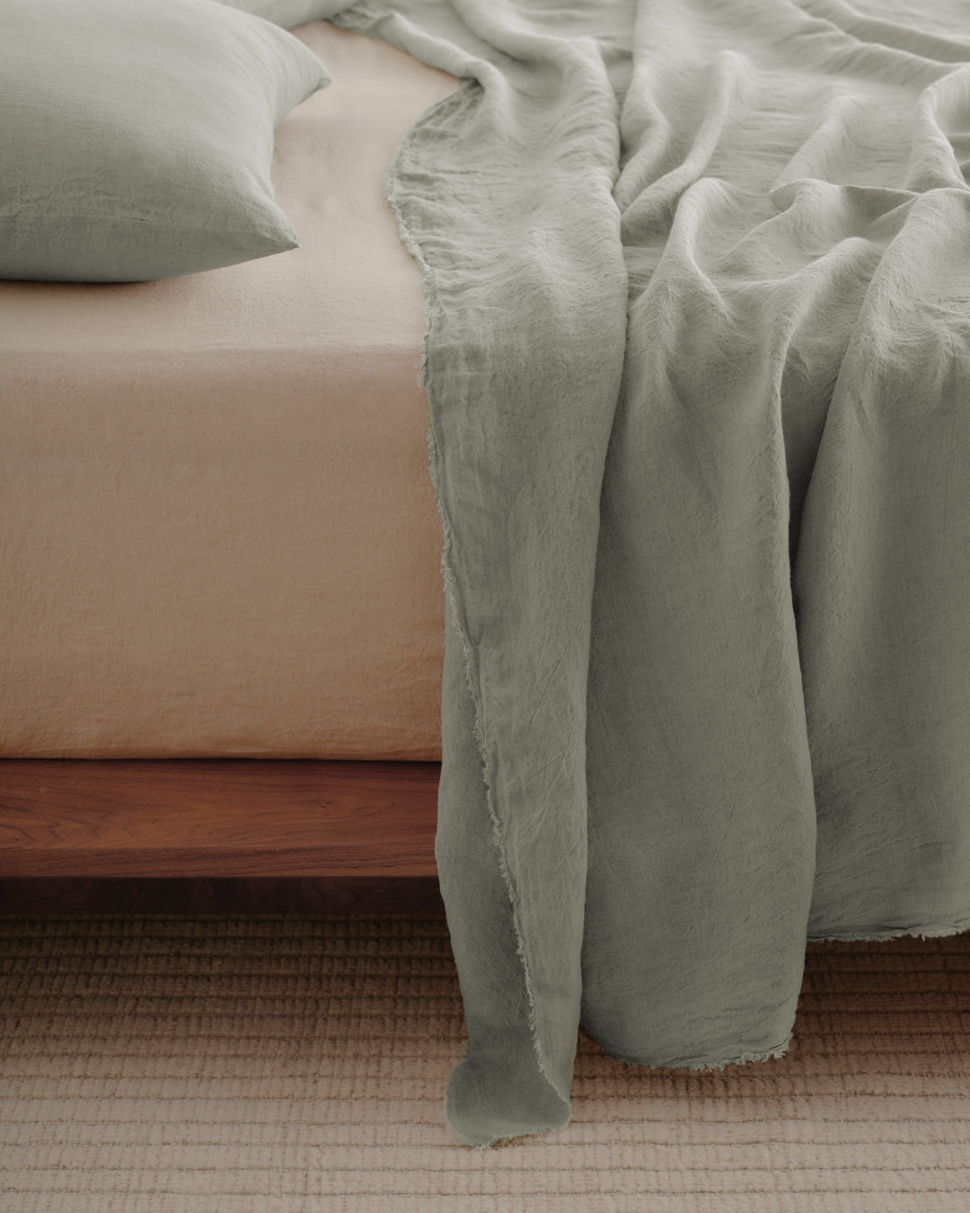 Linen Flat Sheet | Silvery Sage