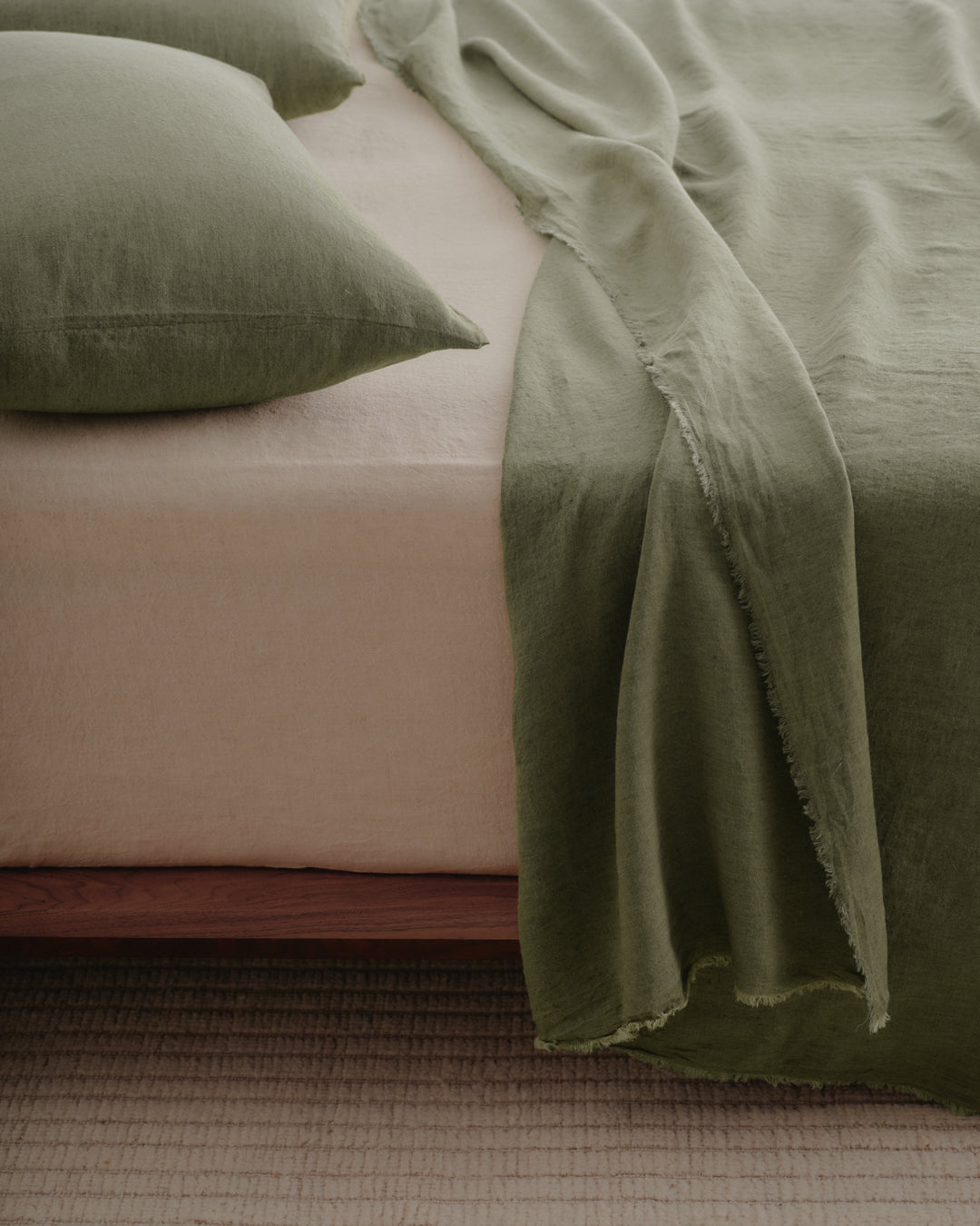 Basix Linen Pillowcase | Deep Khaki