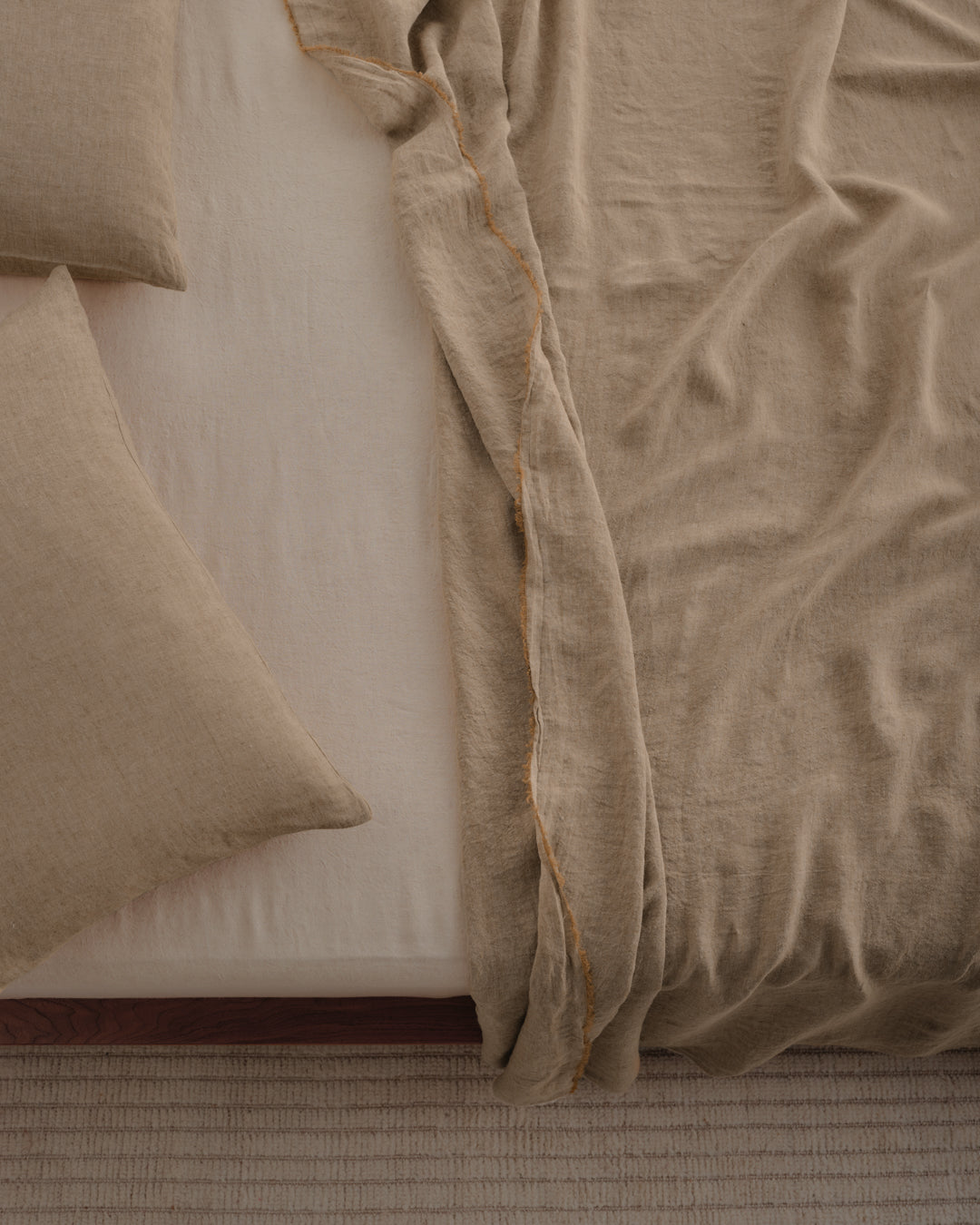 Linen Flat Sheet | Rich Toffee