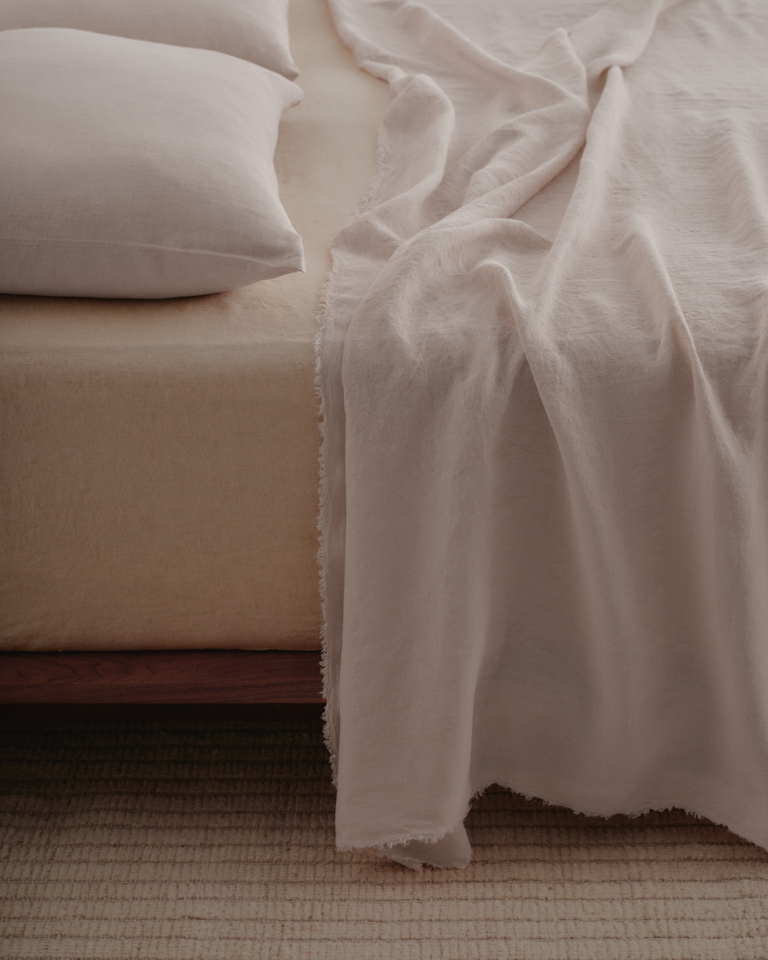 Flocca Linen Flat Sheet | Earthy Pink