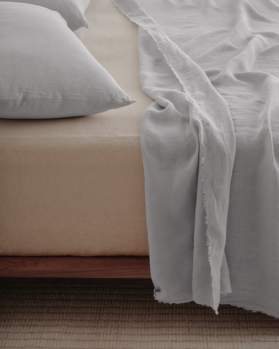 Flocca Linen Flat Sheet | Pale Grey