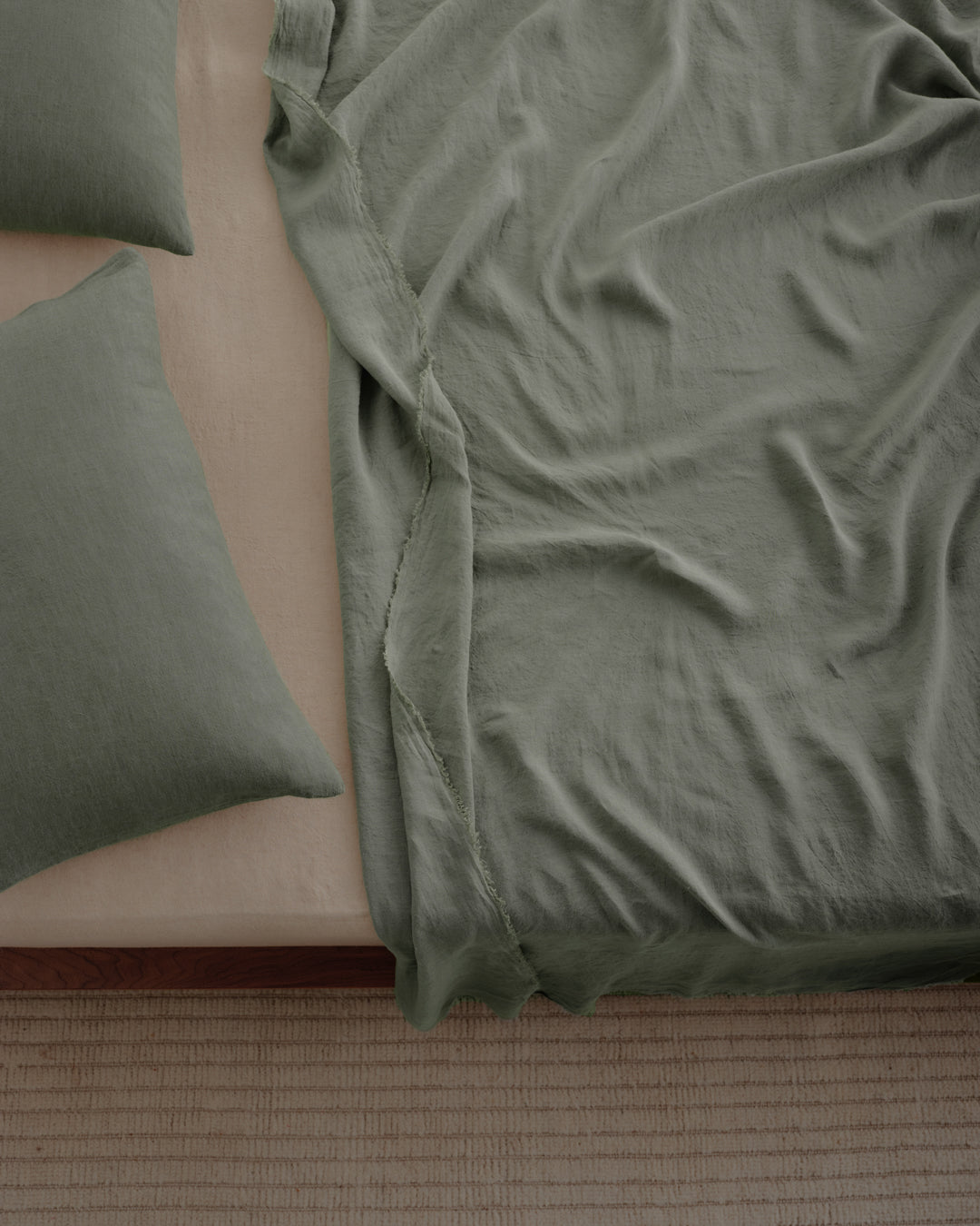 Basix Linen Pillowcase | Oceanic Green Blue