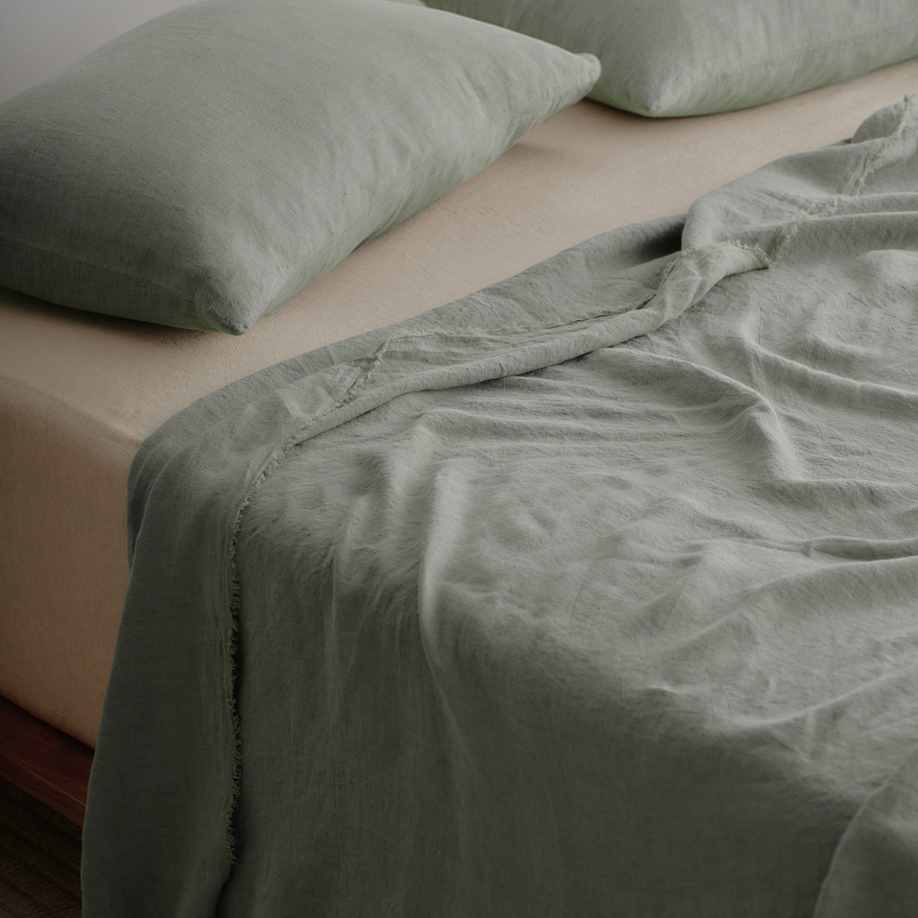 Flocca Linen Flat Sheet - Mare