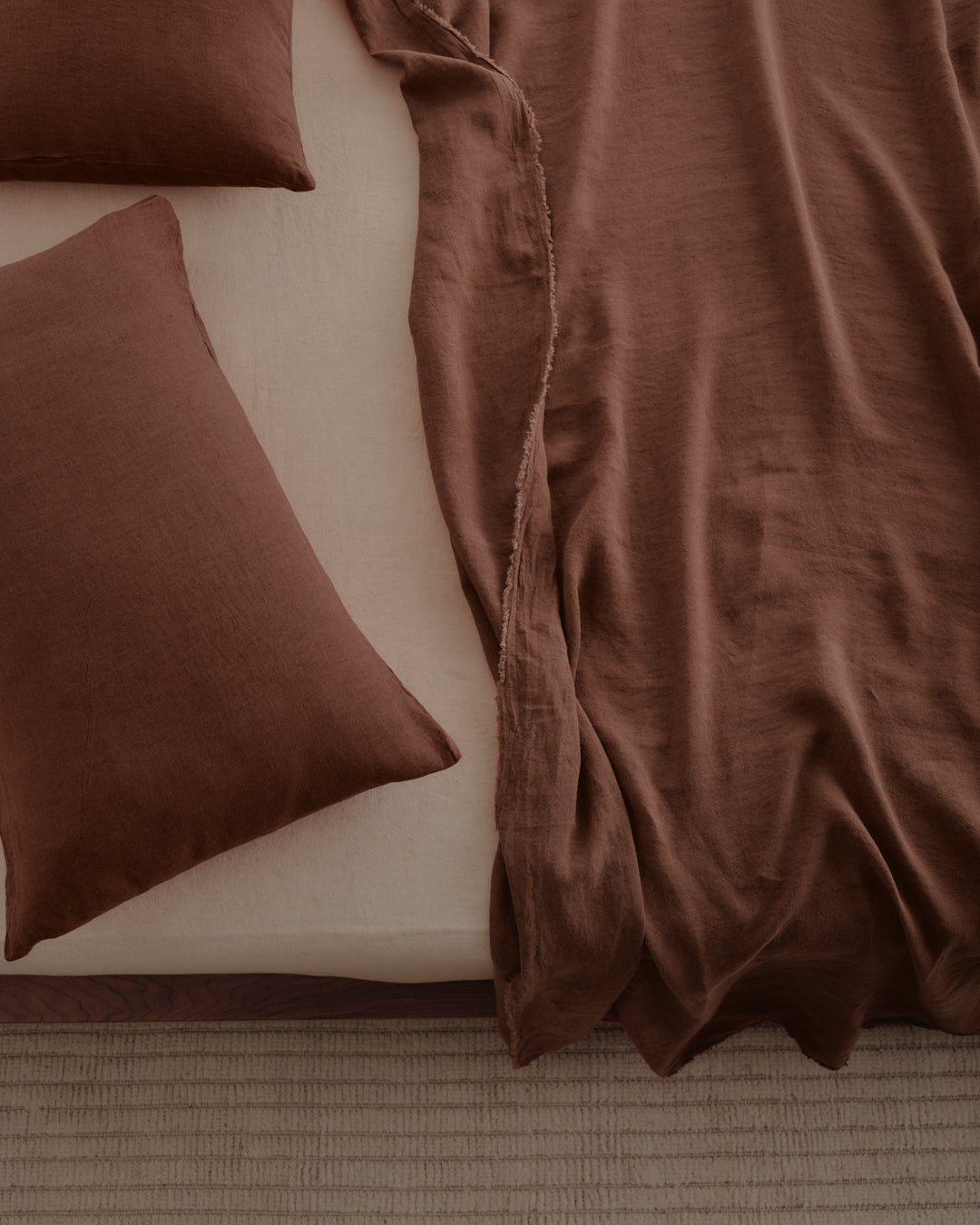 Linen Flat Sheet | Muted Mulberry