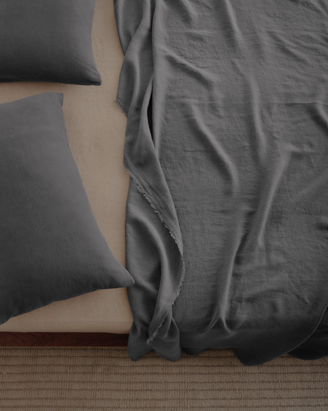 Linen Flat Sheet | Charcoal Grey