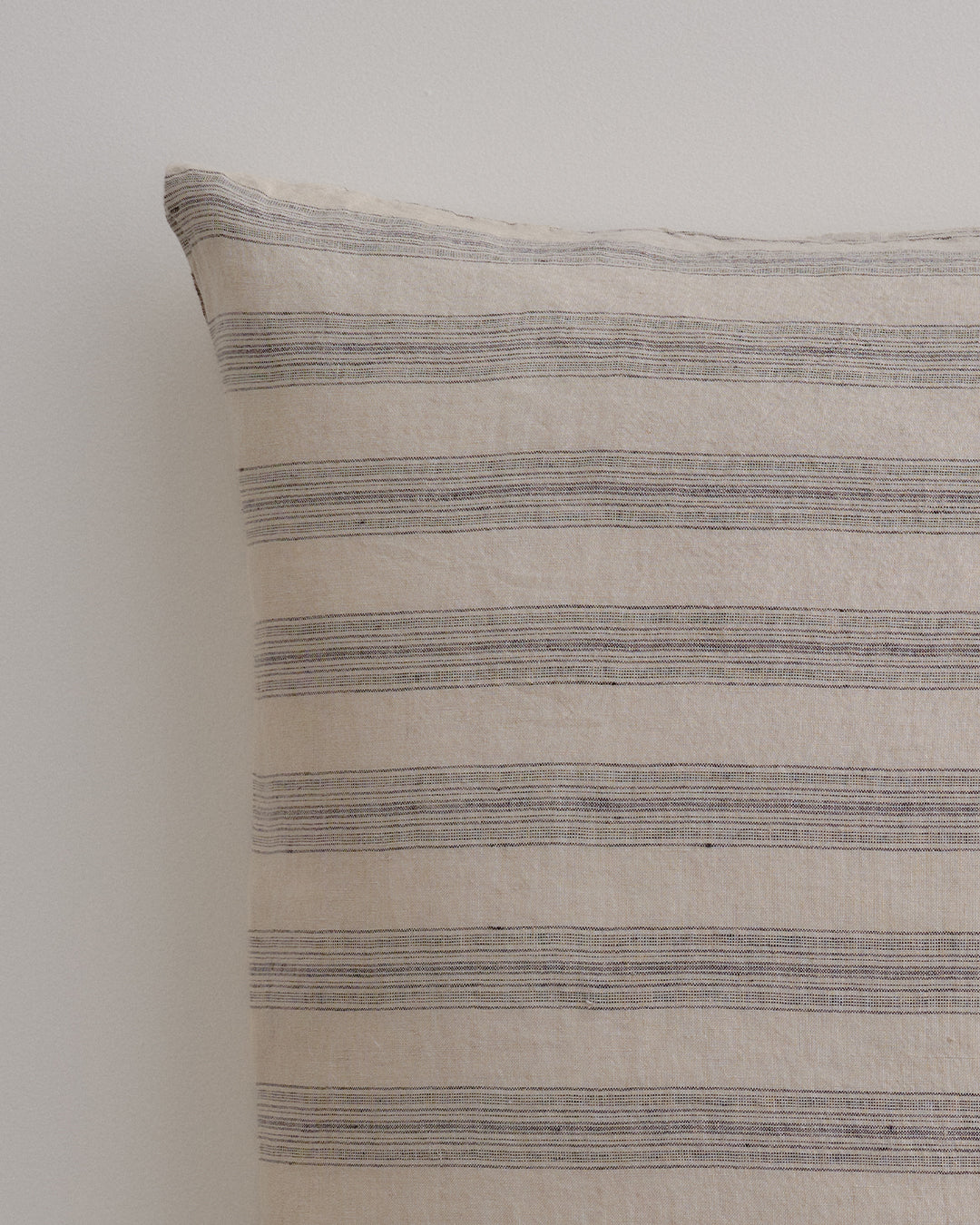Basix Stripe Linen Euro Sham - Nox/Sable