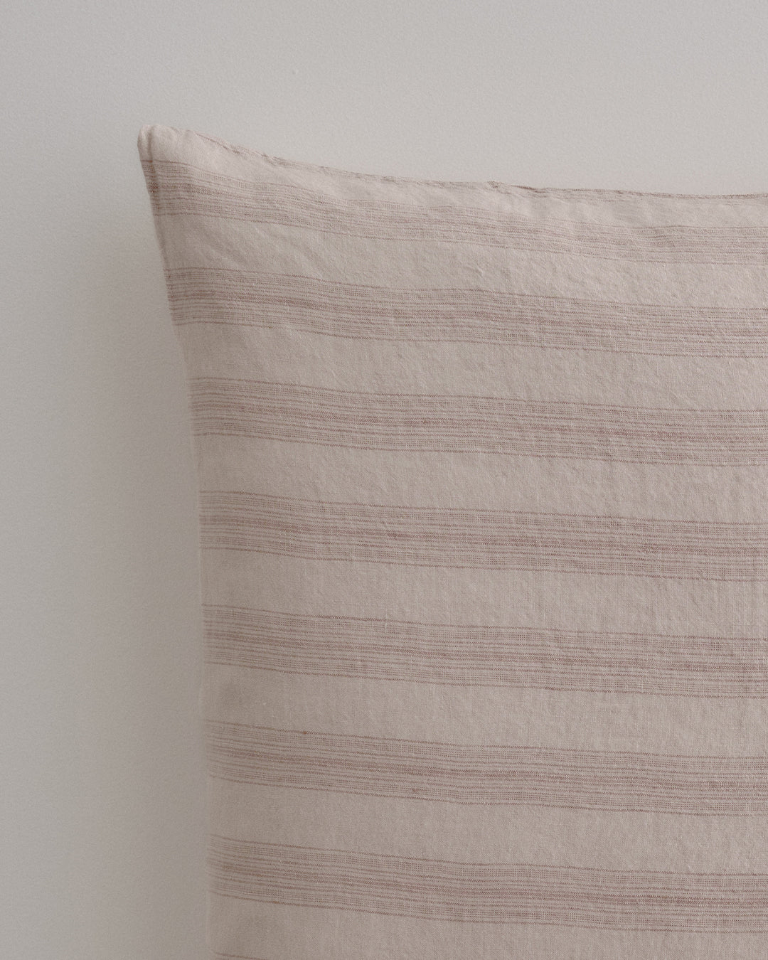 Basix Stripe Linen Euro Sham - Rosa/Floss