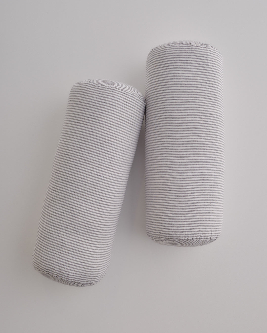 Linen Bolster Cushion | Black Stripe