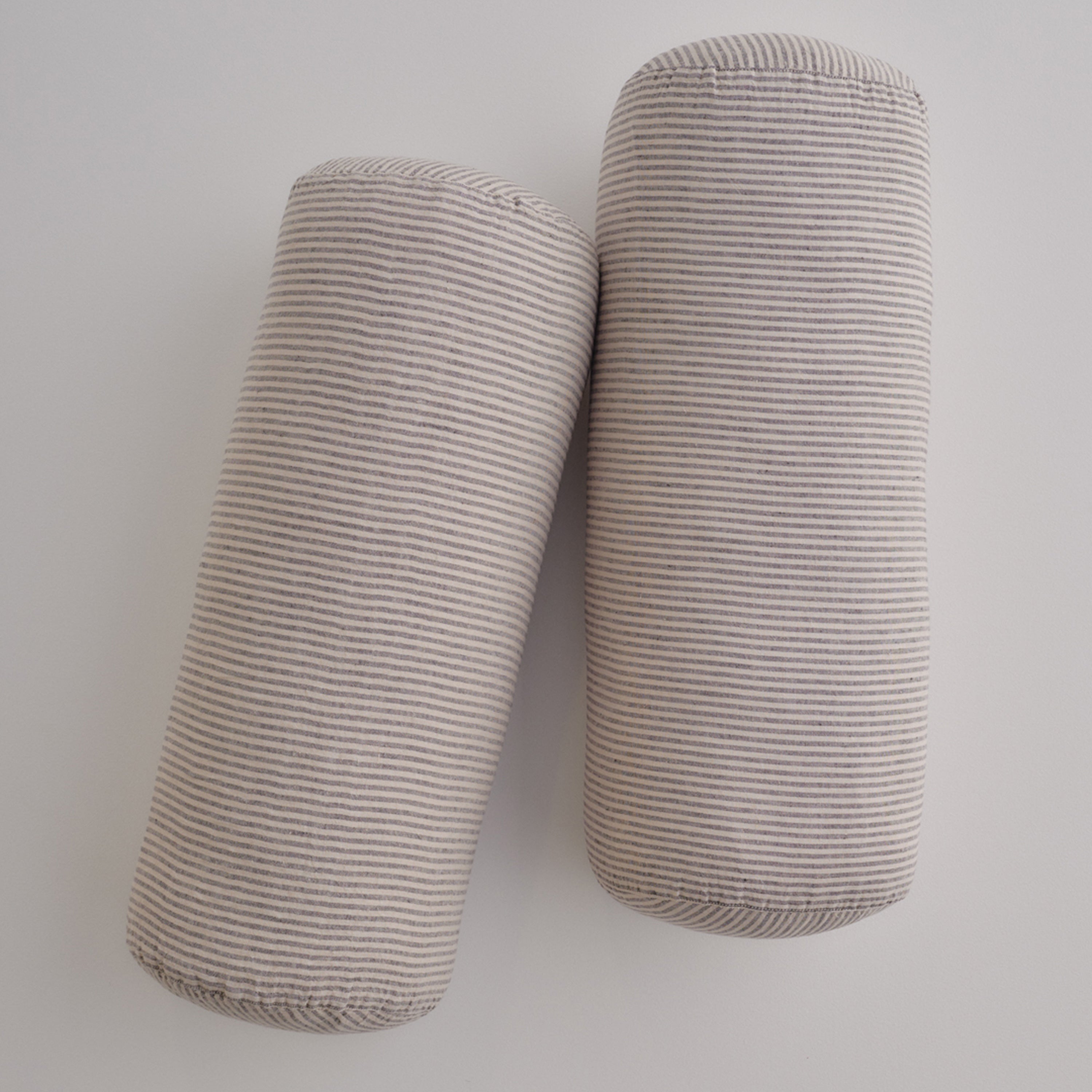 Basix Linen Bolster Pillow - Nox/Sable