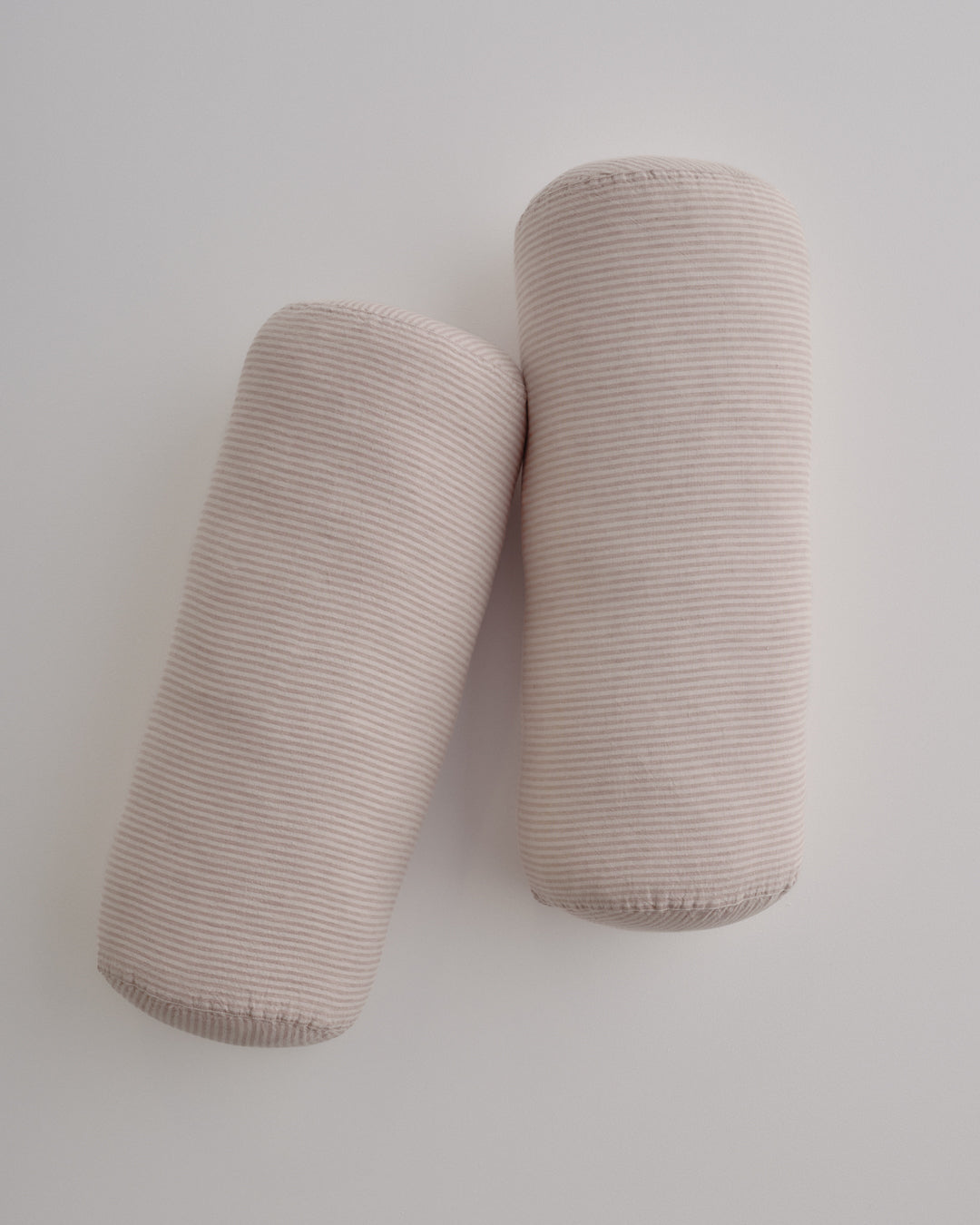 Linen Bolster Cushion | Pink Stripe