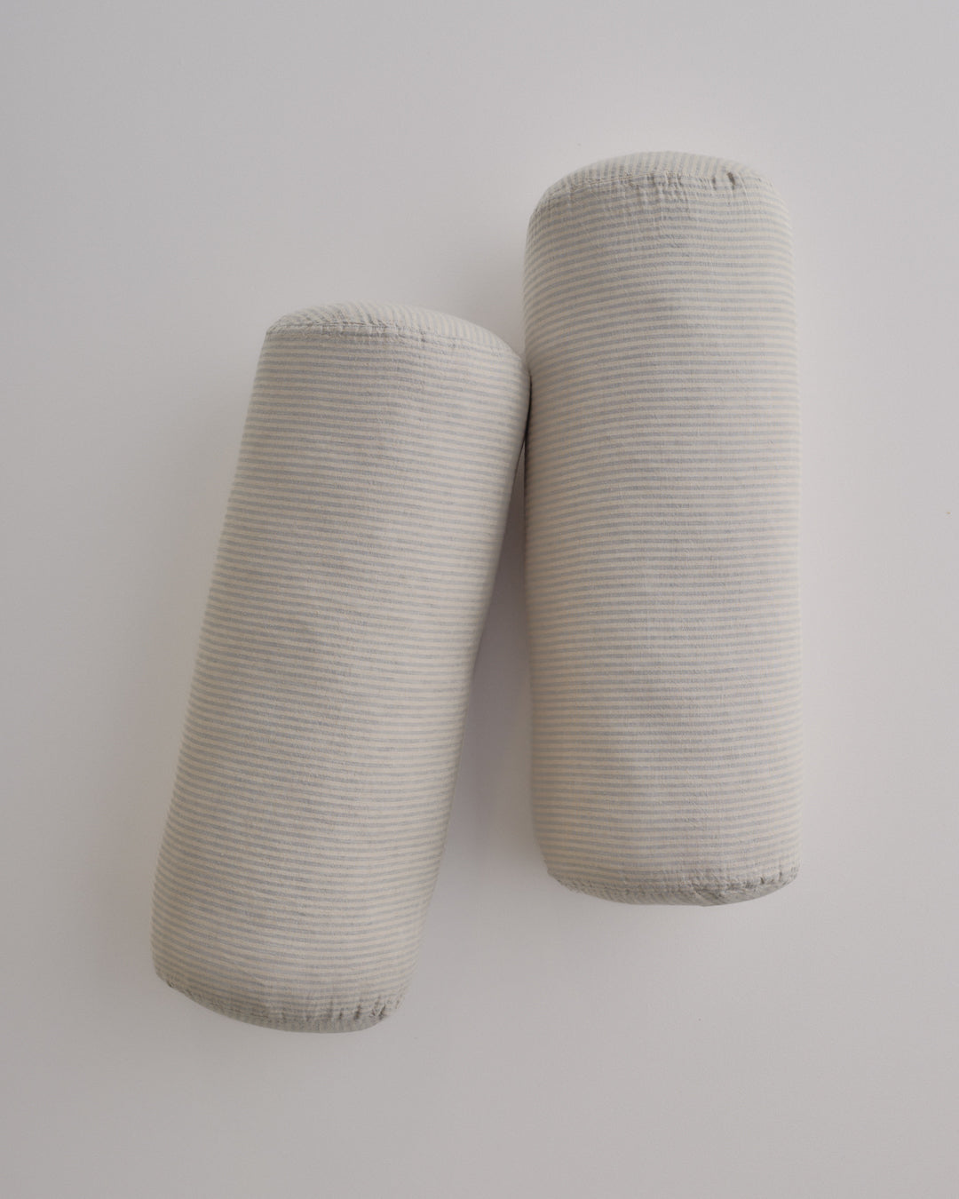 Linen Bolster Cushion | Blue Stripe