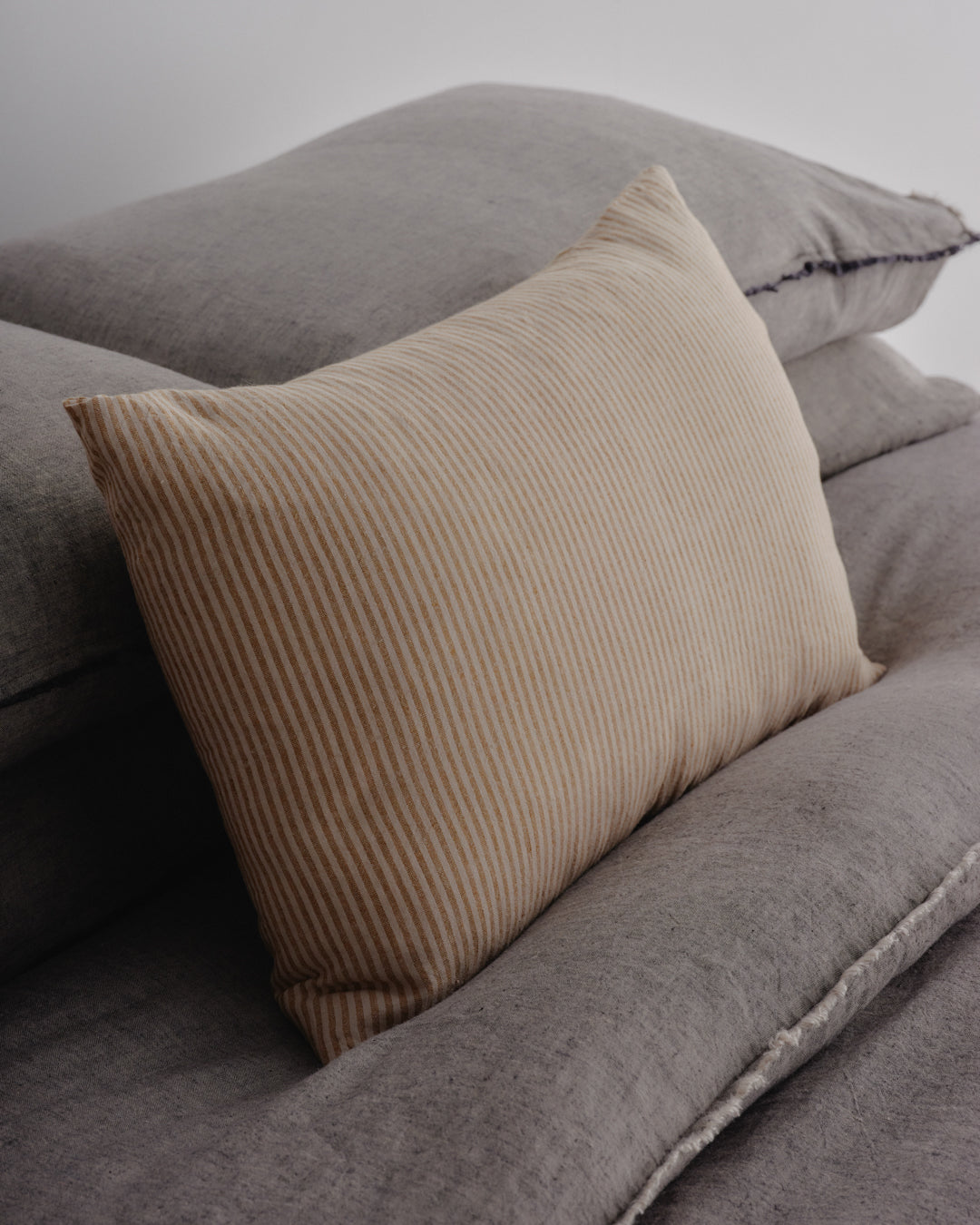 Stripe Linen Cushion | Brown Stripe