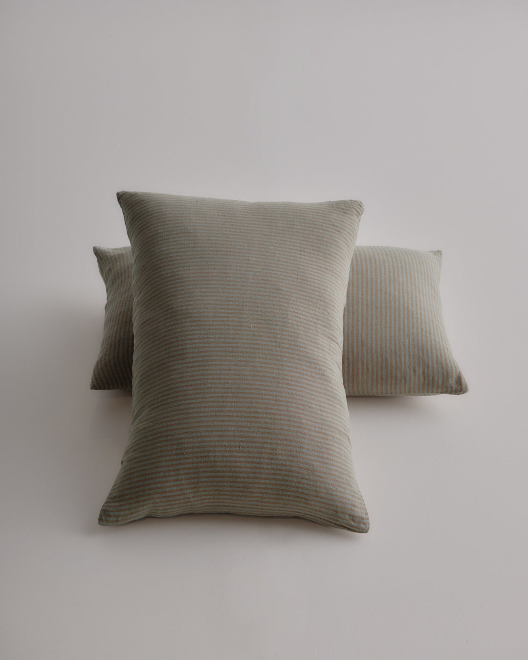 Stripe Linen Cushion | Teal & Brown Stripe