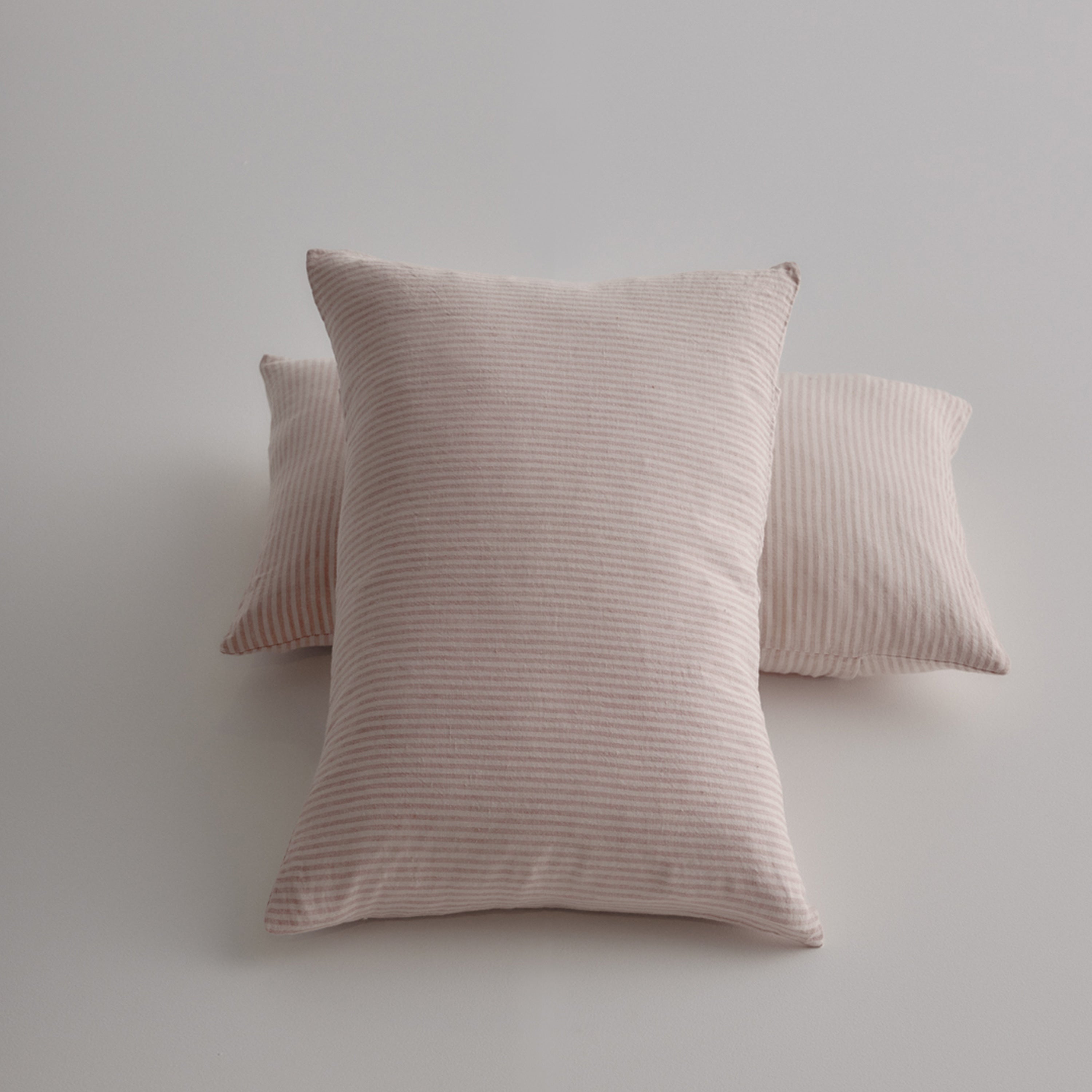 Basix Stripe Linen Pillow - Rosa/Floss