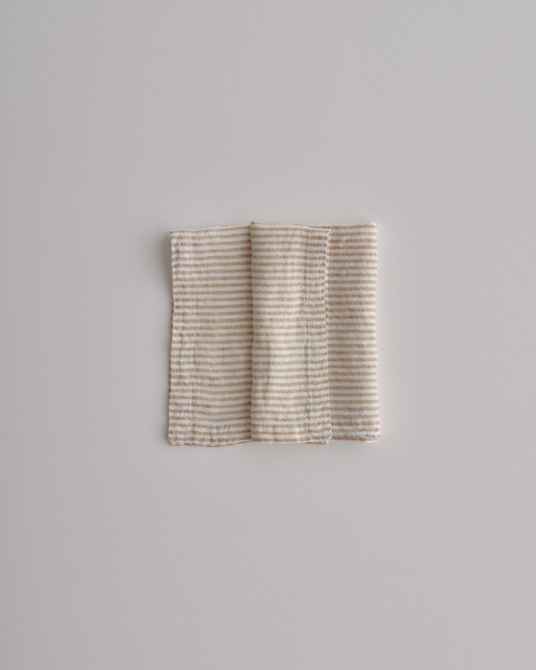Stripe Linen Napkin | White & Rust Stripe