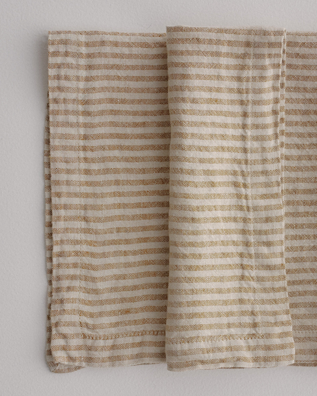 Basix Stripe Linen Napkin - Brun/Sable