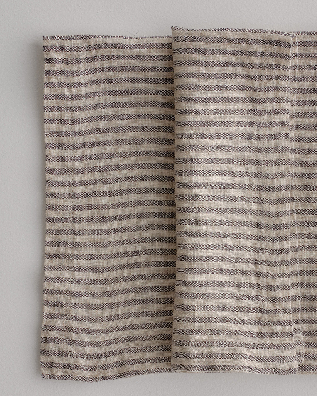 Basix Stripe Linen Napkin - Nox/Sable