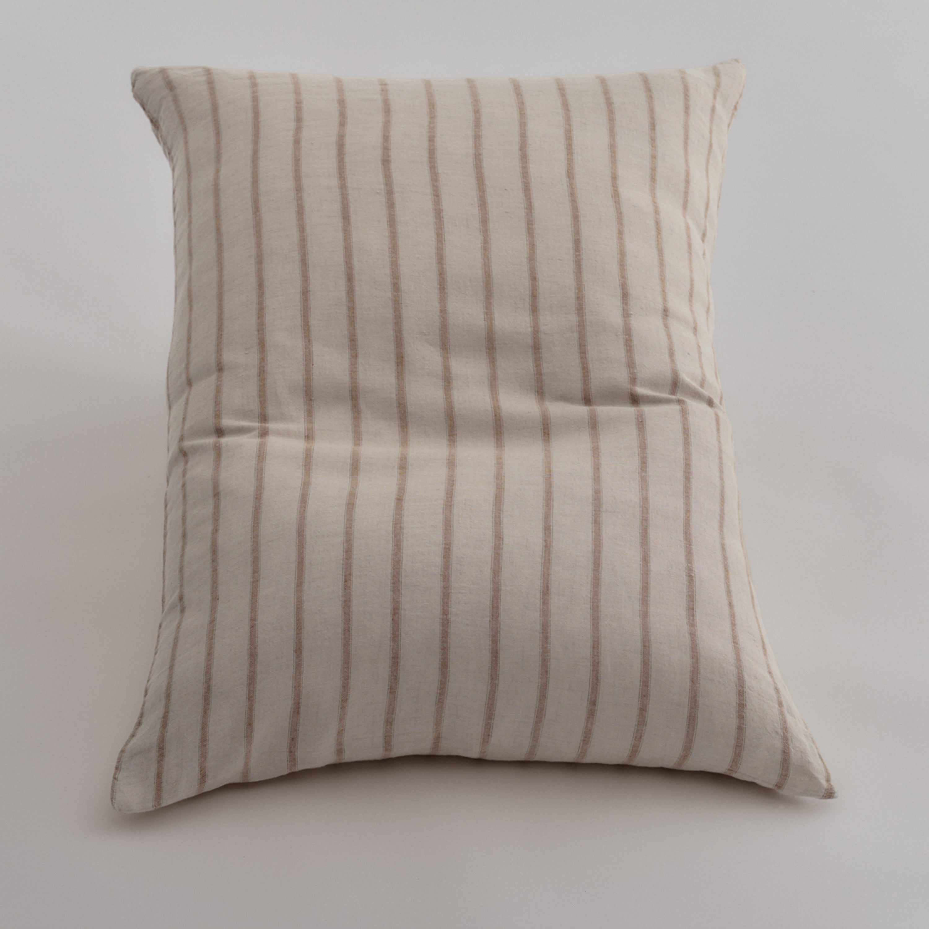 Basix Stripe Linen Pillowcase - Brun/Sable