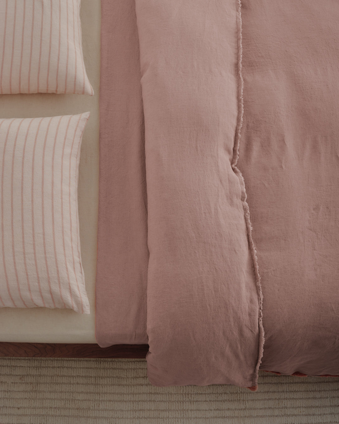 Stripe Linen Pillowcase | Pink Stripe
