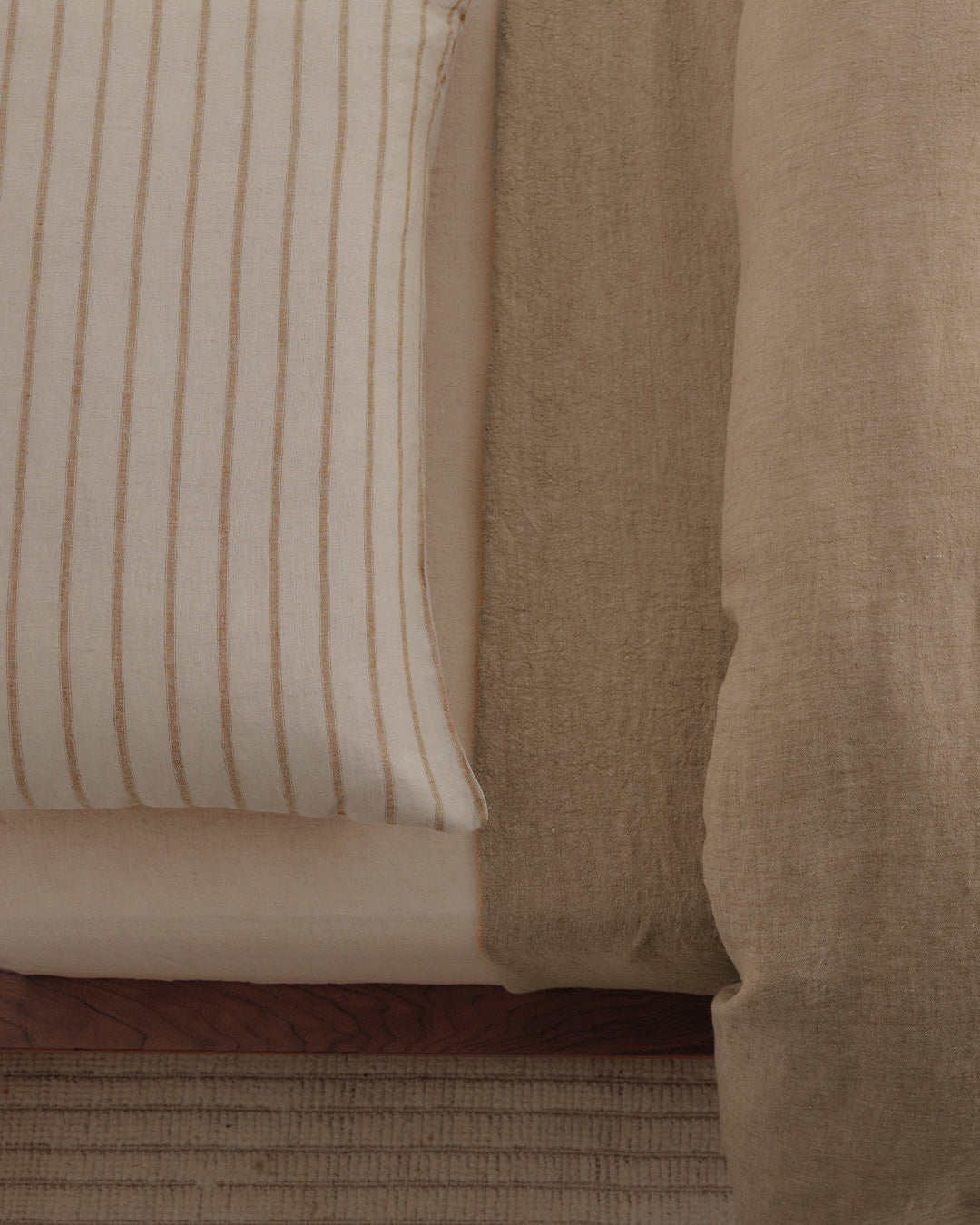 Stripe Linen Pillowcase | Brown Stripe