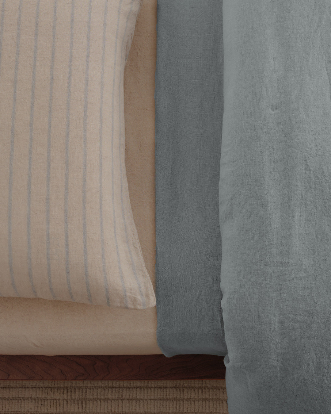 Stripe Linen Pillowcase | Blue Stripe