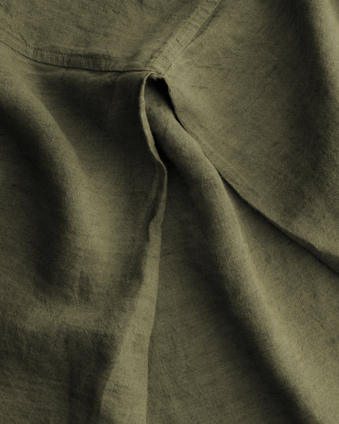 Linen Valance/Bed Skirt | Deep Khaki