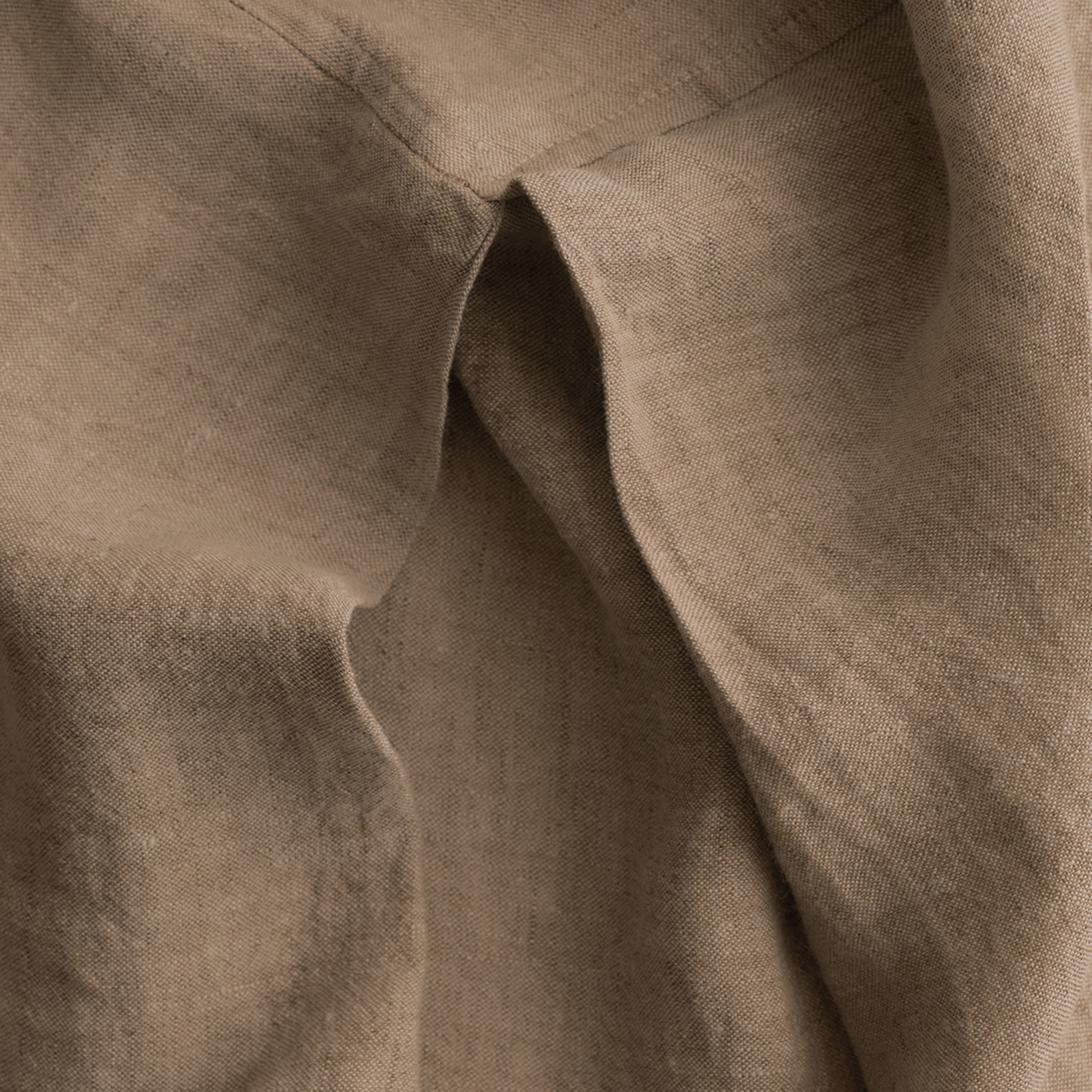 Basix Linen Bed Skirt - Brun