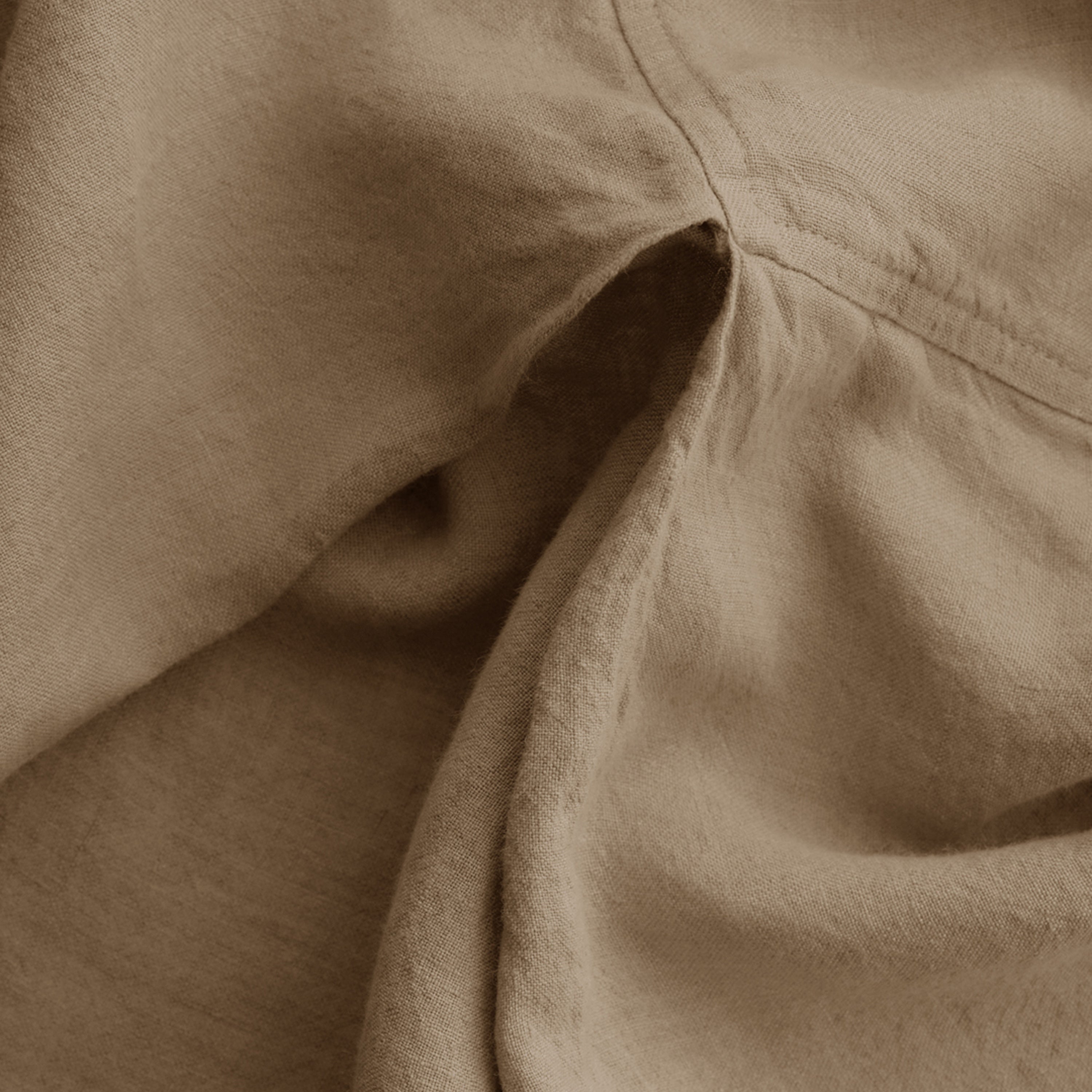 Basix Linen Bed Skirt - Carmel