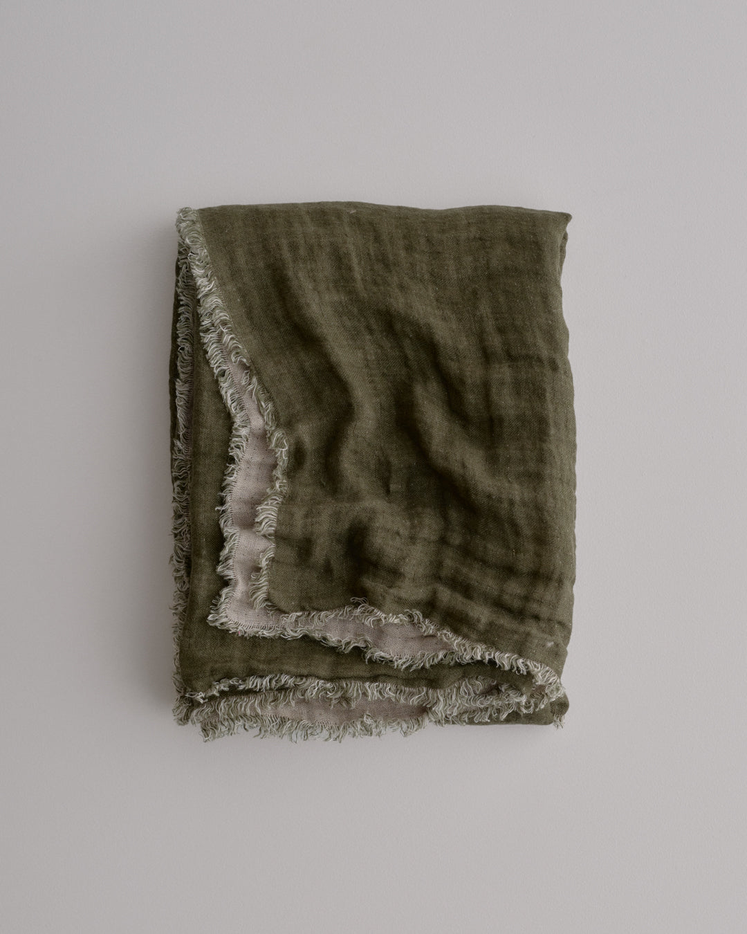 Reversible Linen Throw | Natural & Khaki