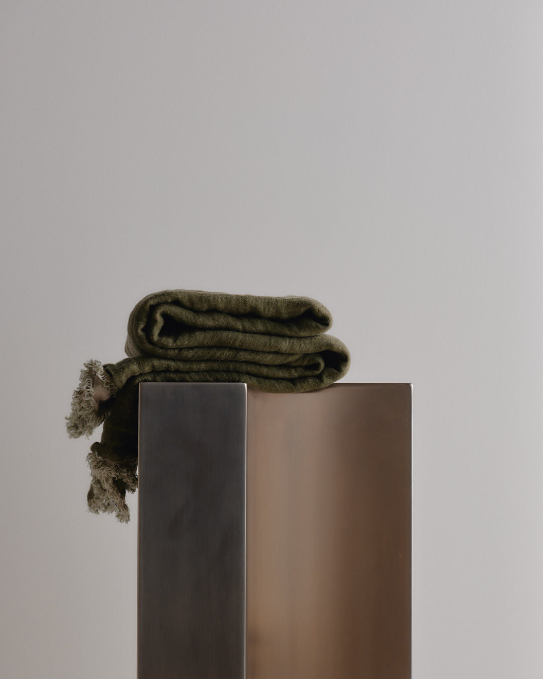 Reversible Linen Throw | Natural & Khaki