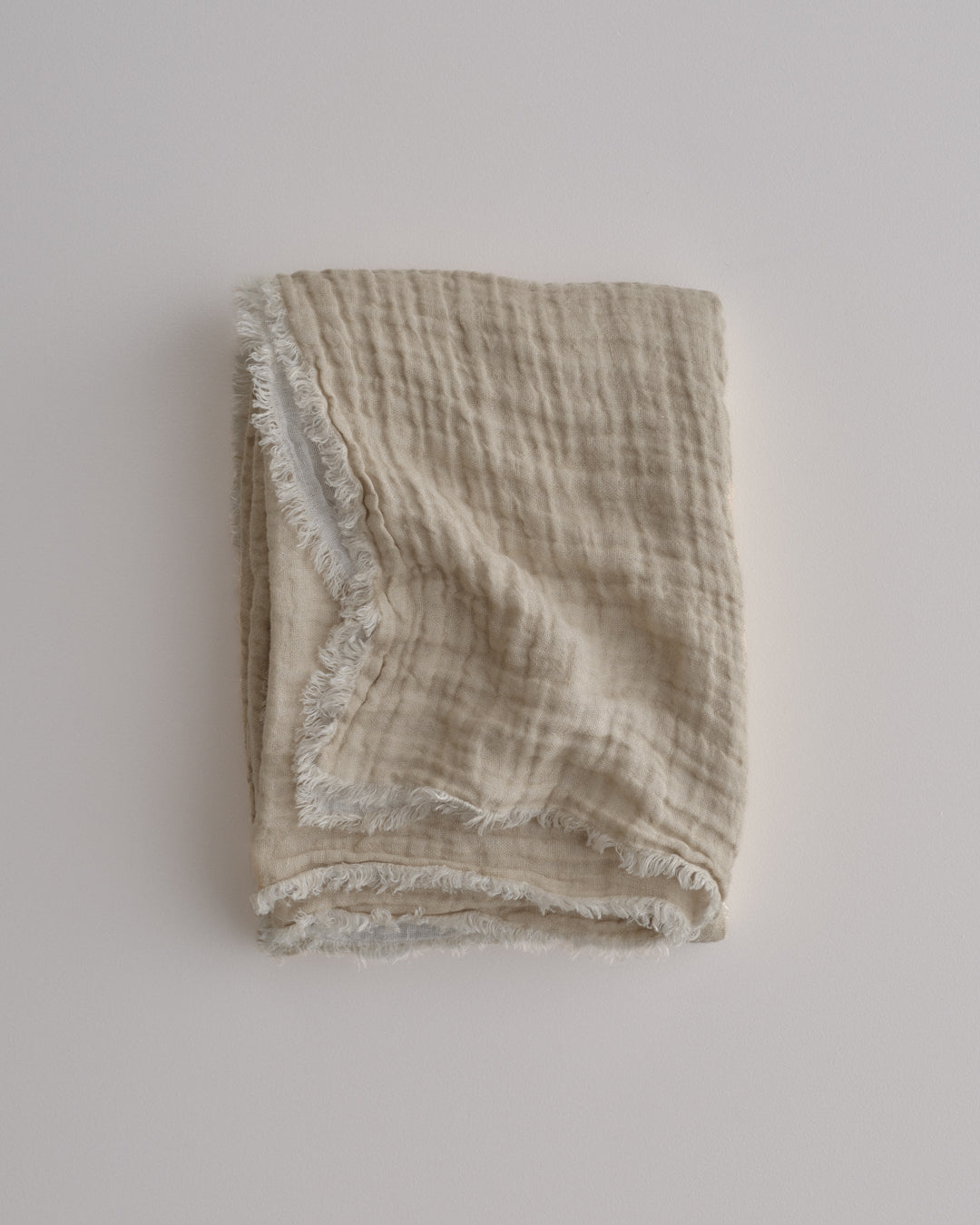 Reversible Linen Throw | White & Natural