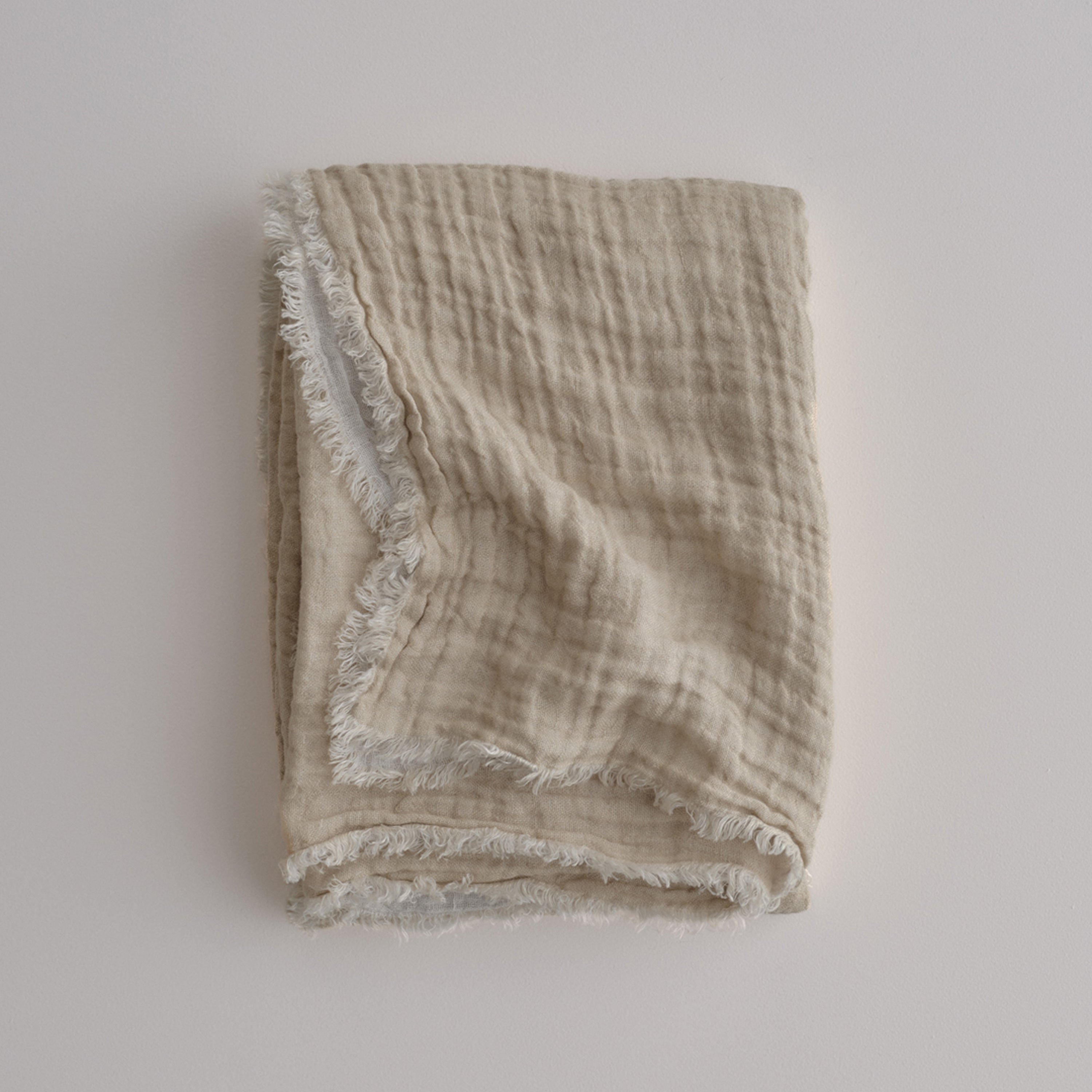 Crush Double Linen Throw Blanket - Ayrton/Sable