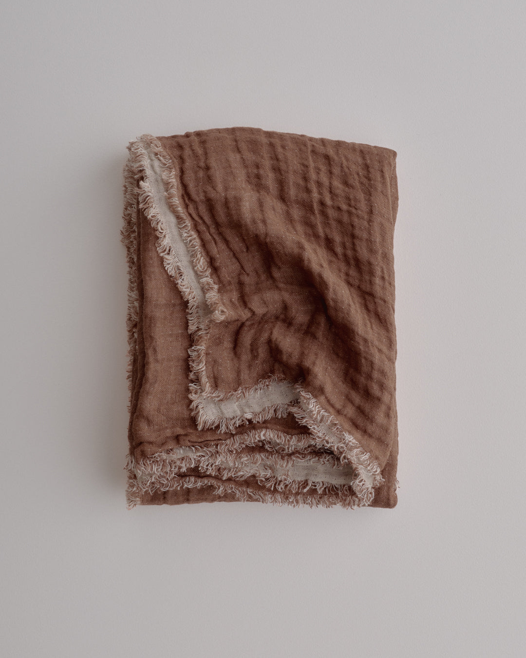 Crush Double Linen Throw Blanket - Floss/Moro