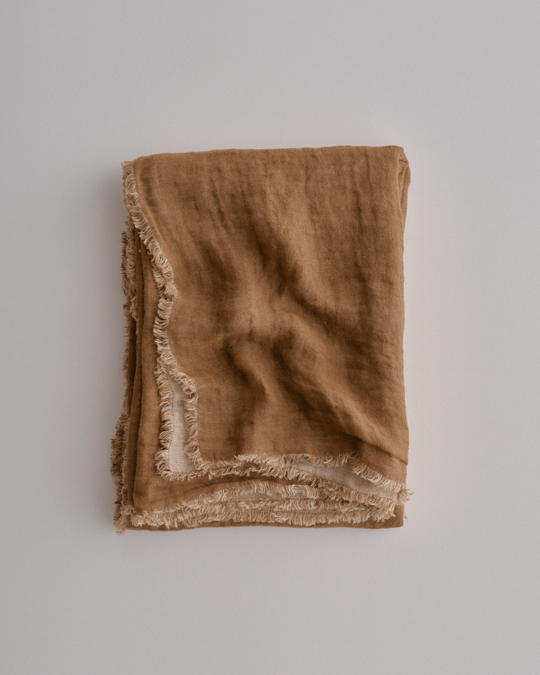 Reversible Linen Throw | Natural & Rust