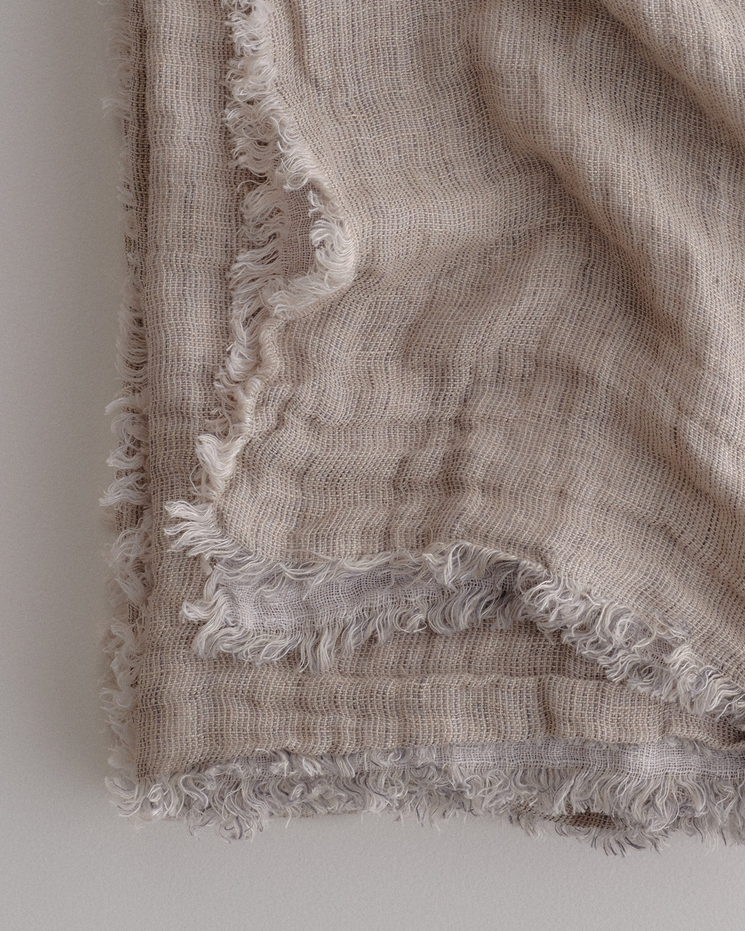 Crush Double Linen Throw Blanket  - Petra/Kali