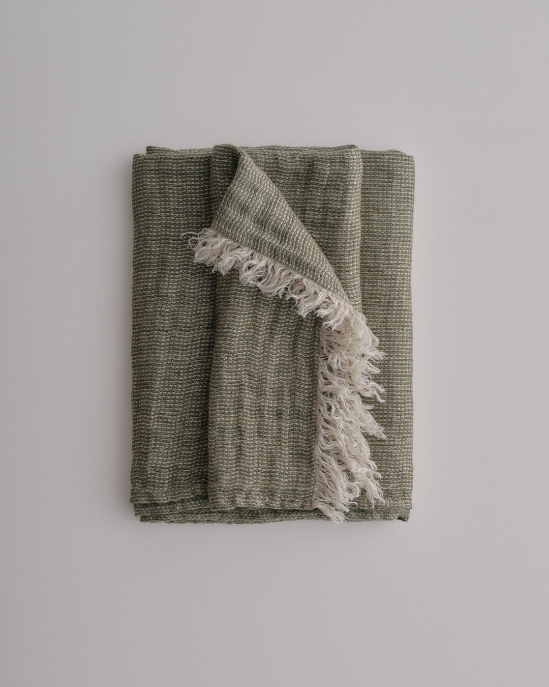 Linen Throw Blanket | Deep Khaki