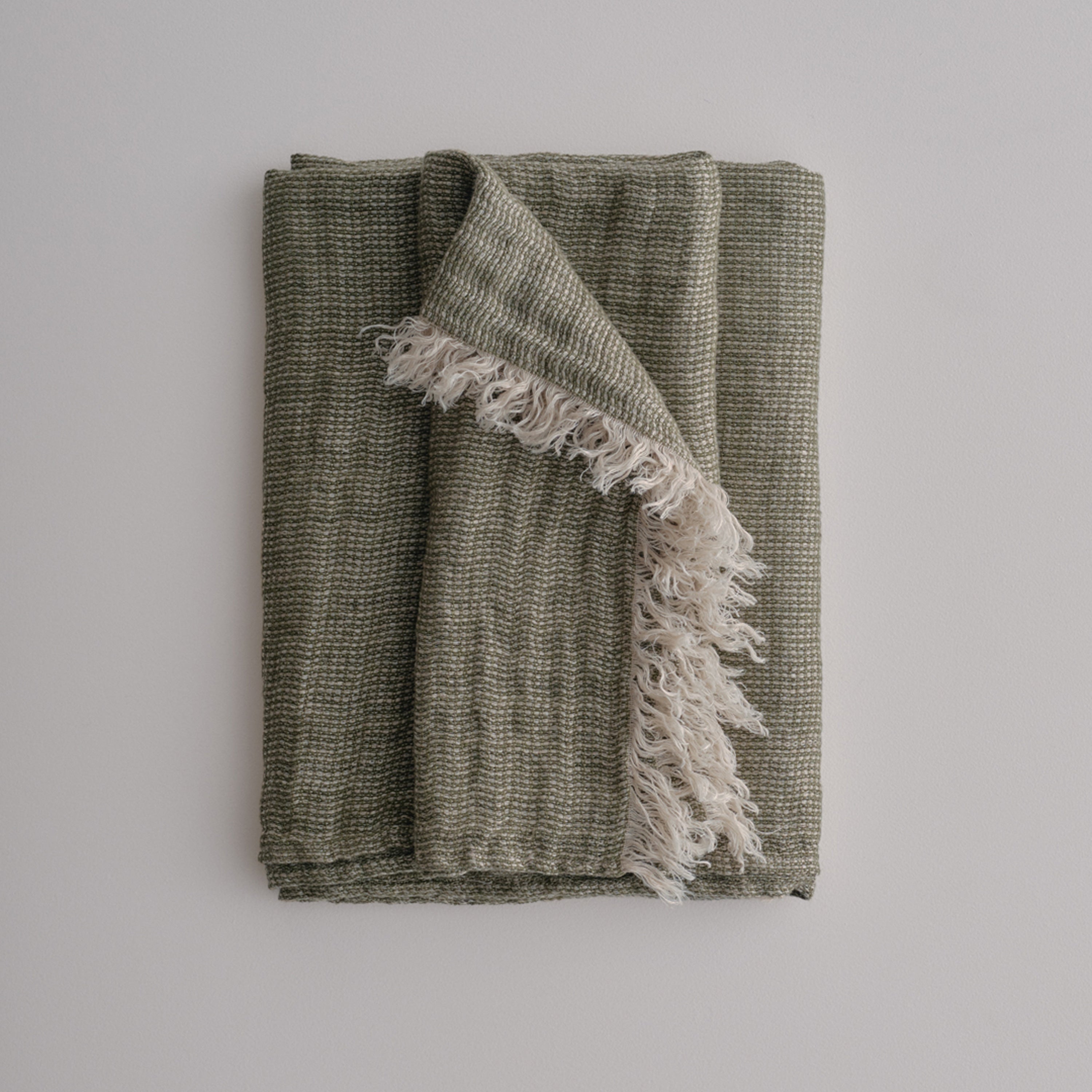Crush Linen Throw Blanket - Armee Melange